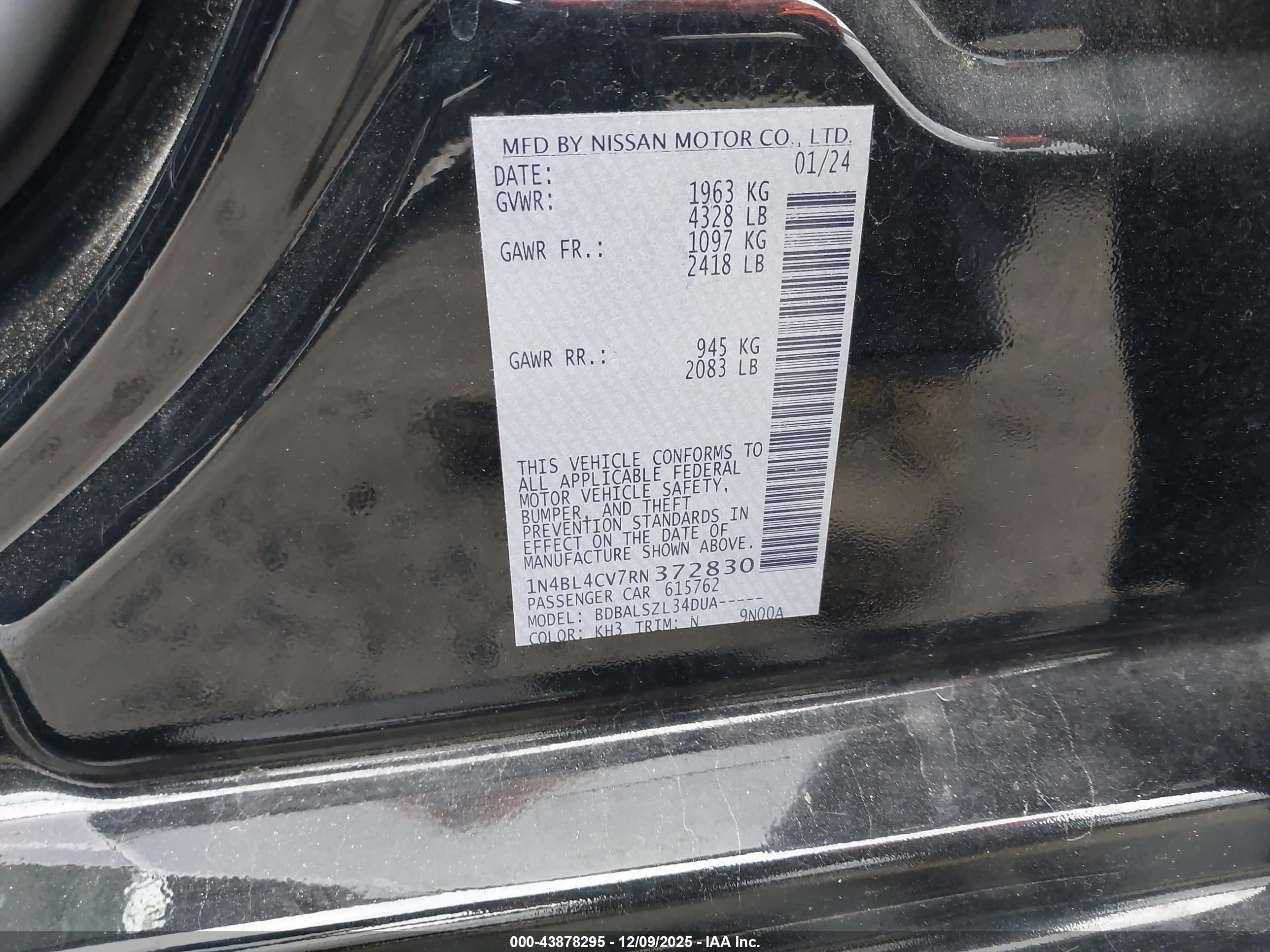 NISSAN ALTIMA image 9