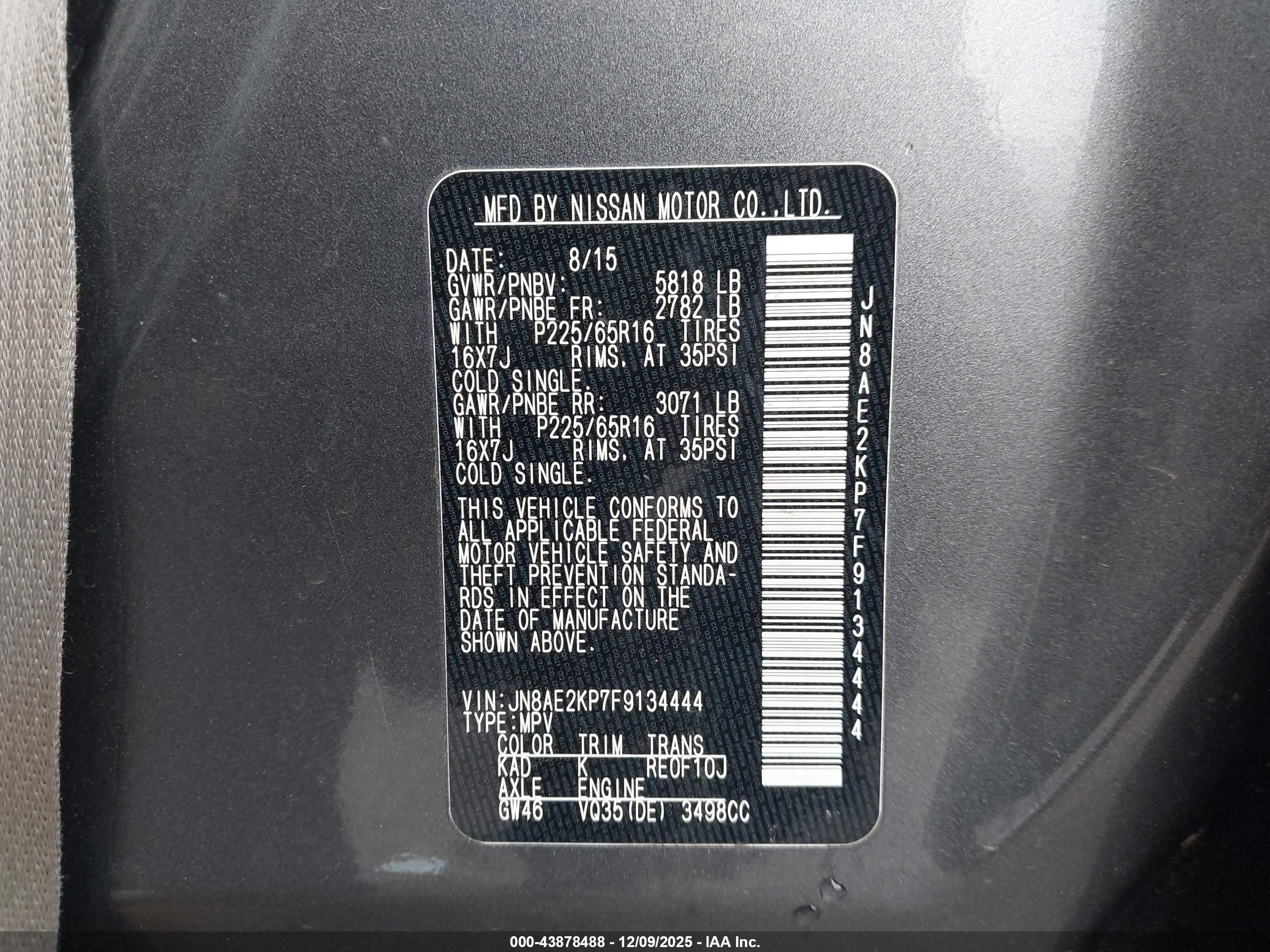 NISSAN QUEST image 9