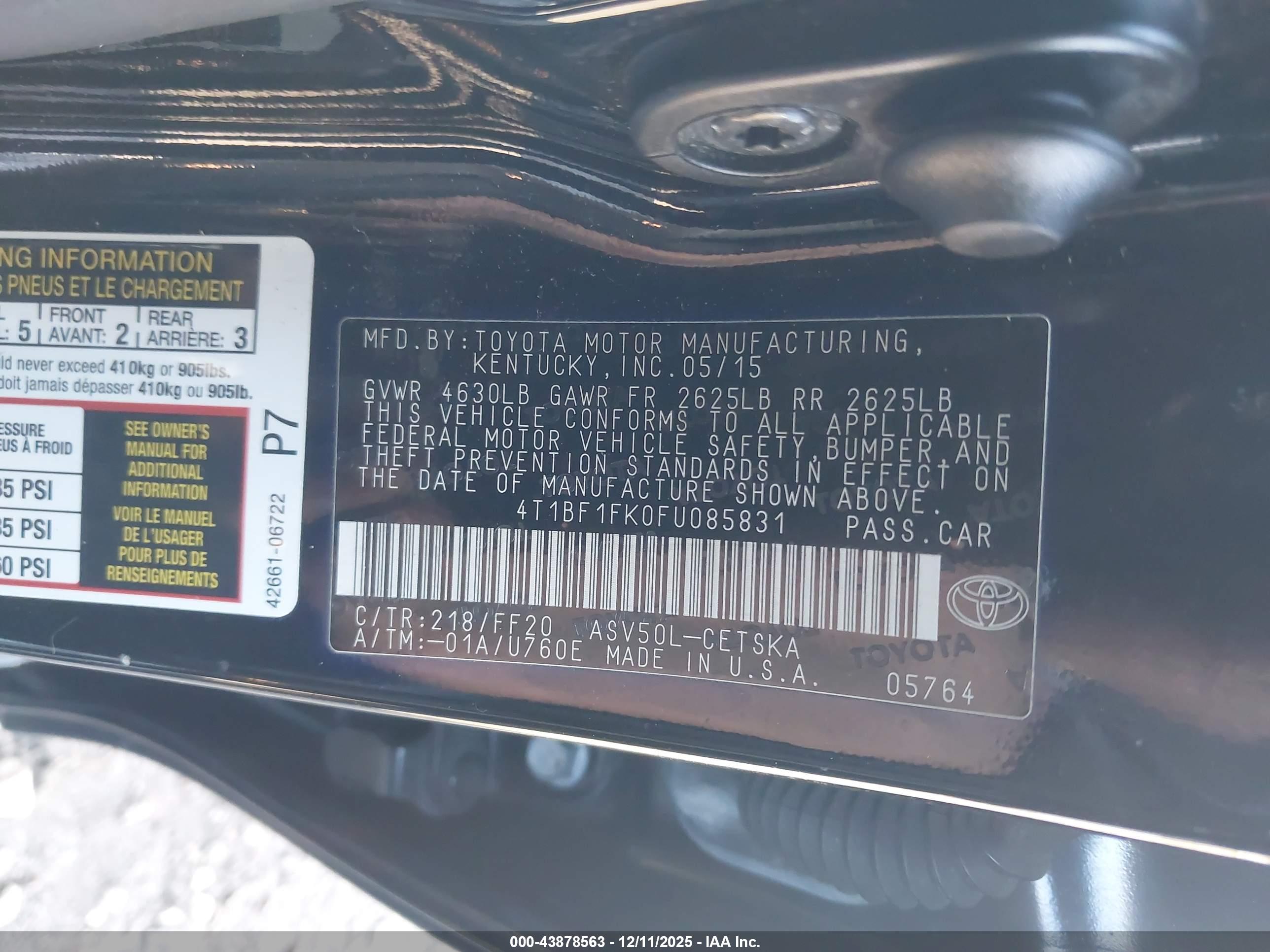 TOYOTA CAMRY image 9