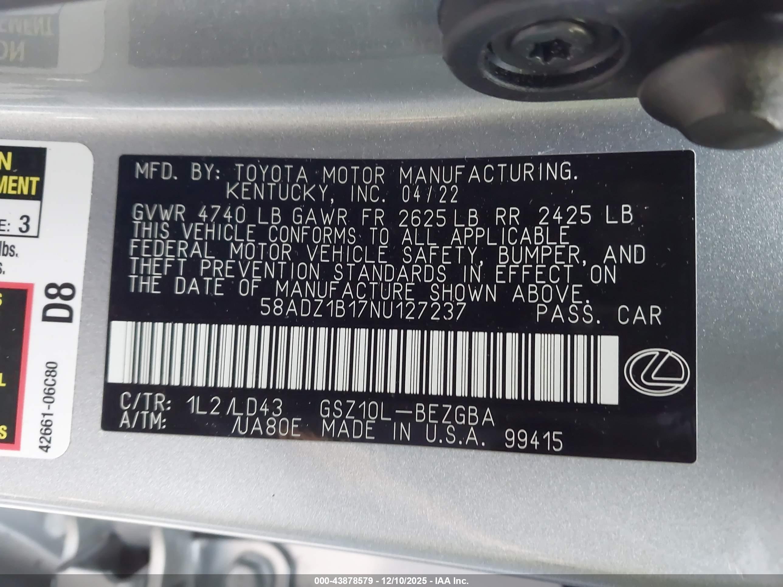 LEXUS ES image 9