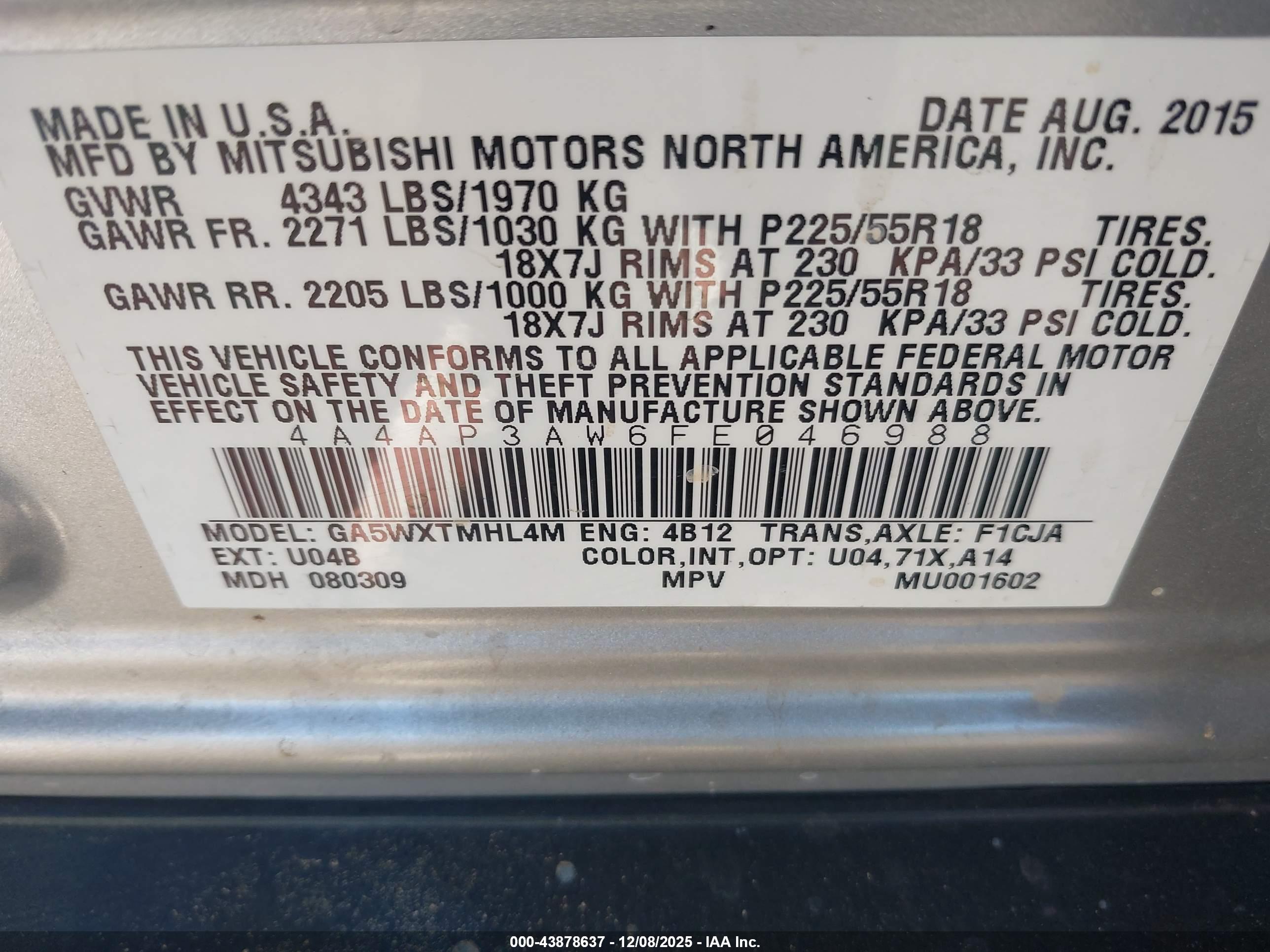 MITSUBISHI OUTLANDER image 9