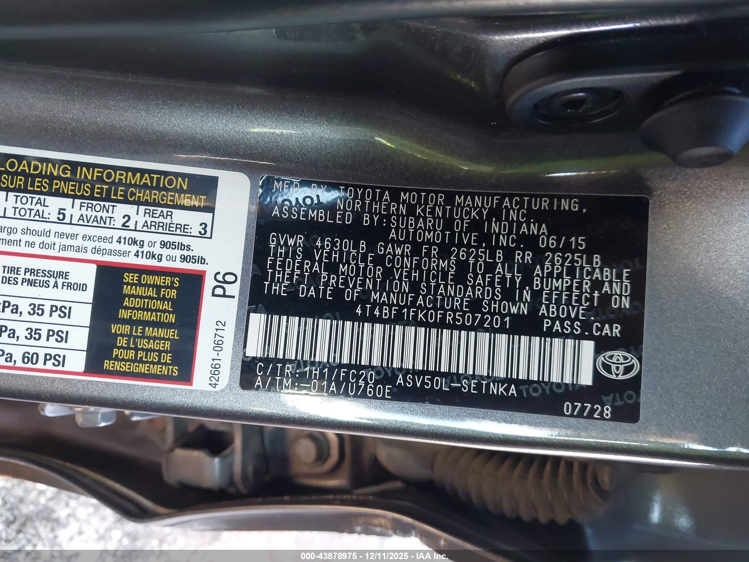 TOYOTA CAMRY image 9