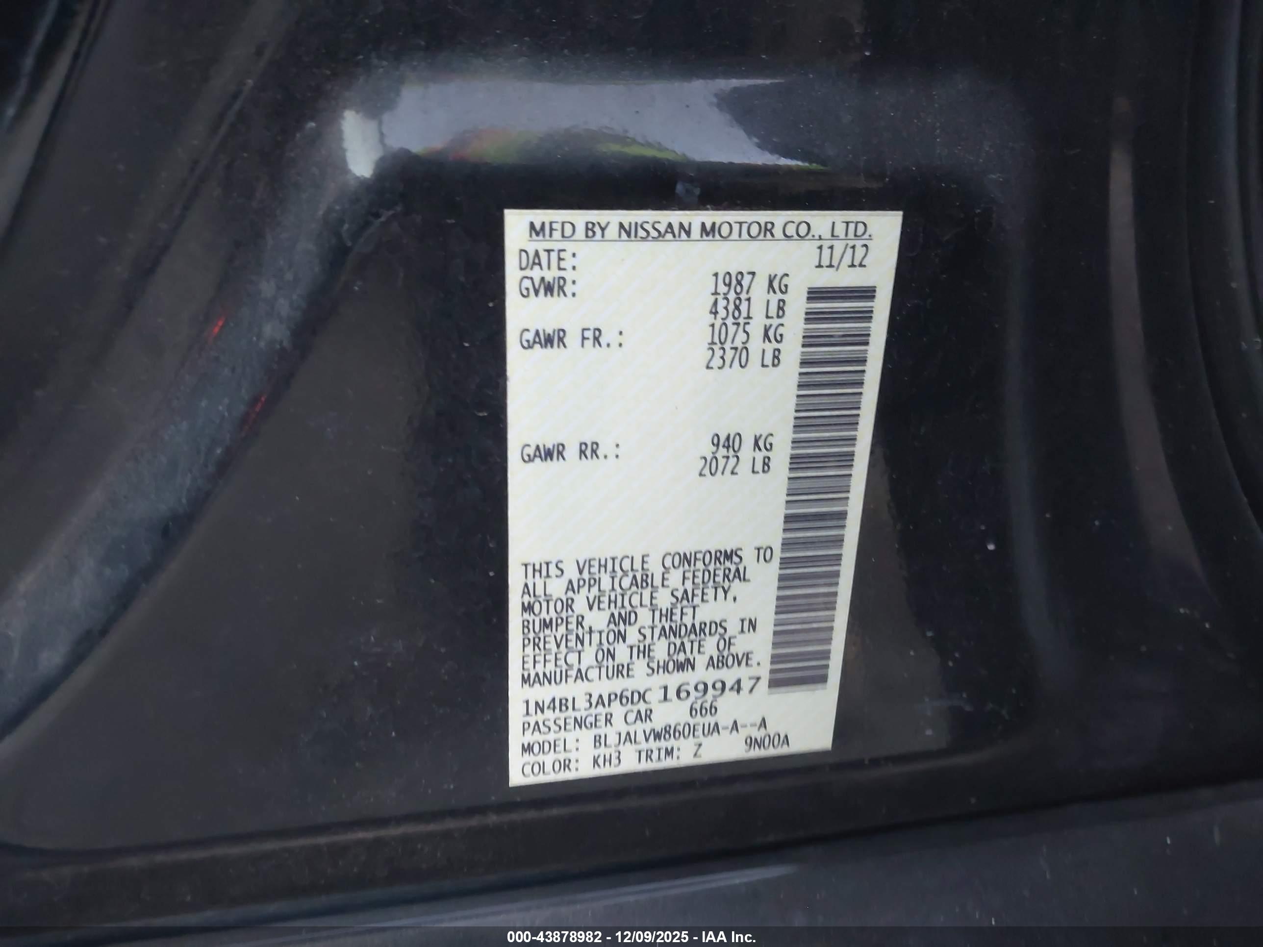 NISSAN ALTIMA image 9