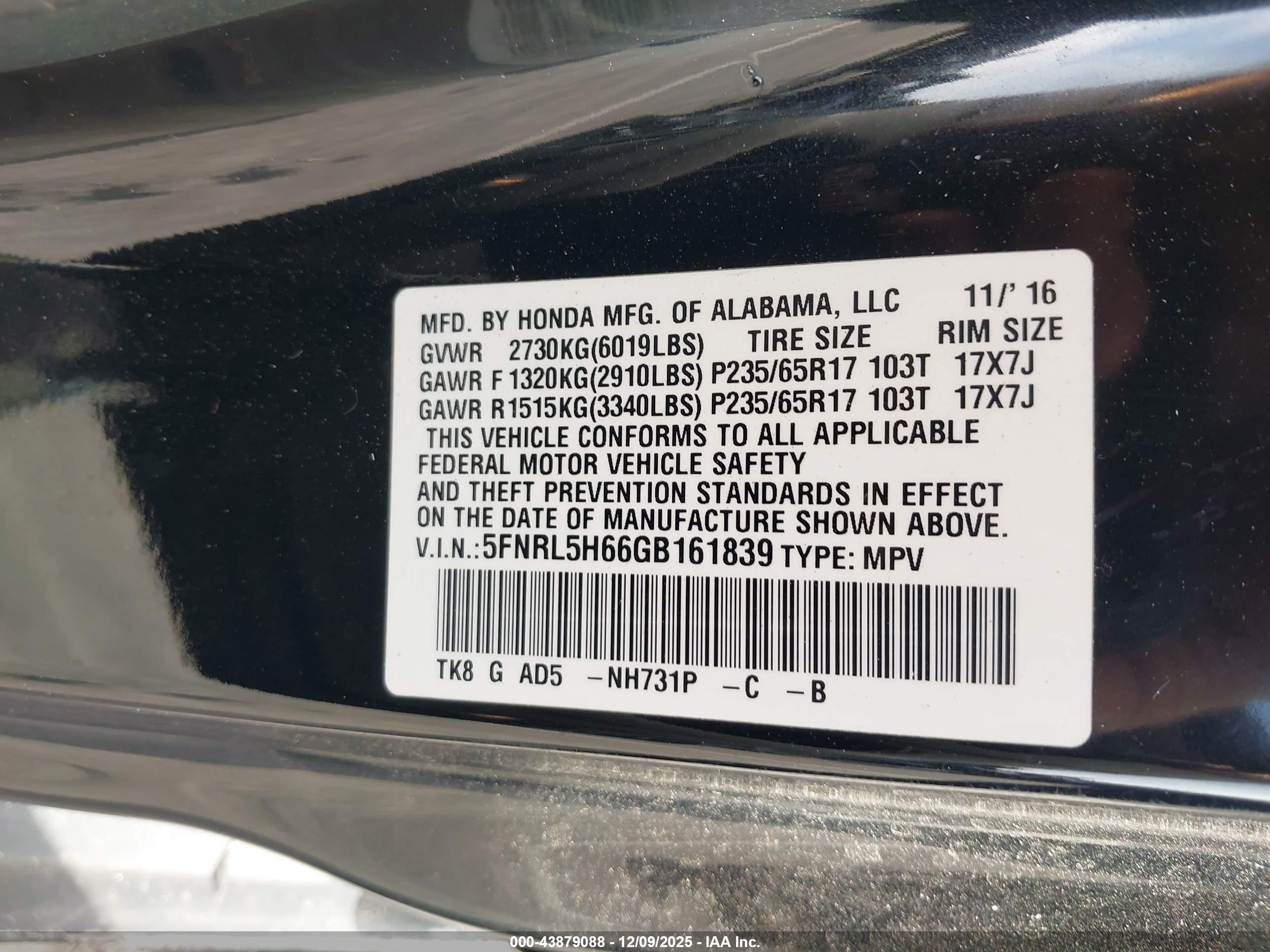 HONDA ODYSSEY image 9