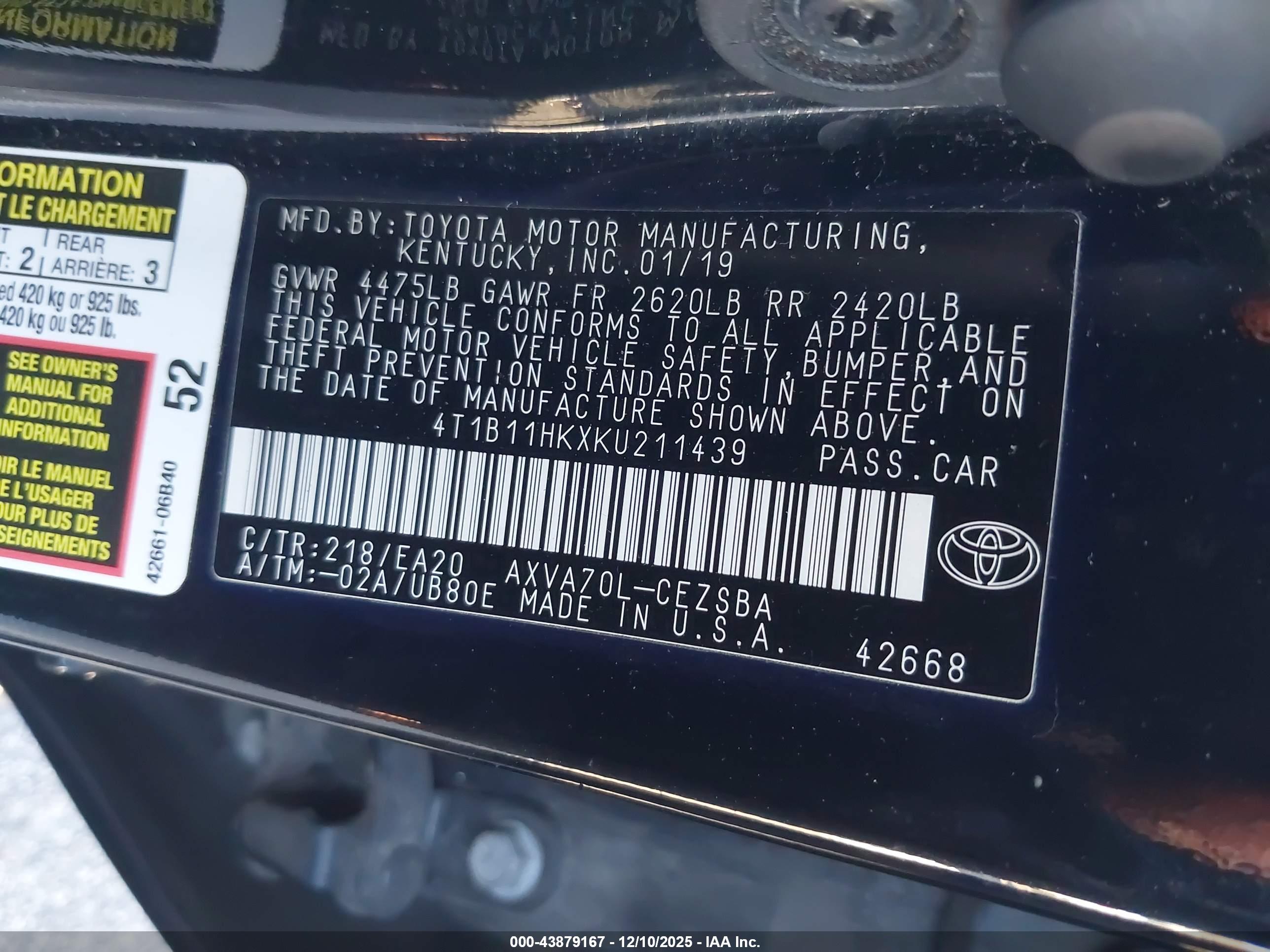 TOYOTA CAMRY image 9