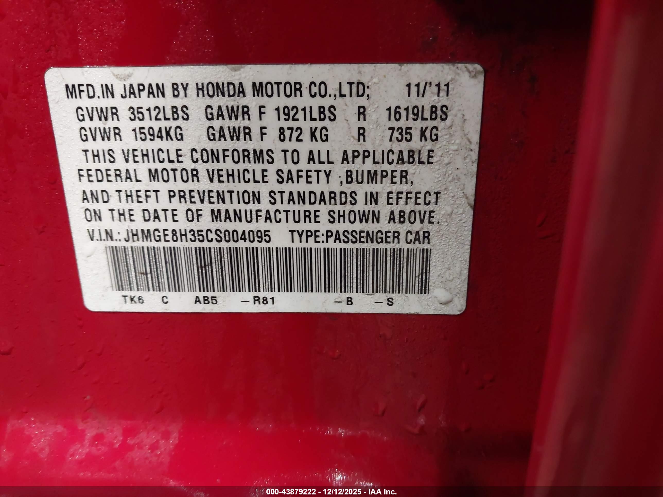 HONDA FIT image 9
