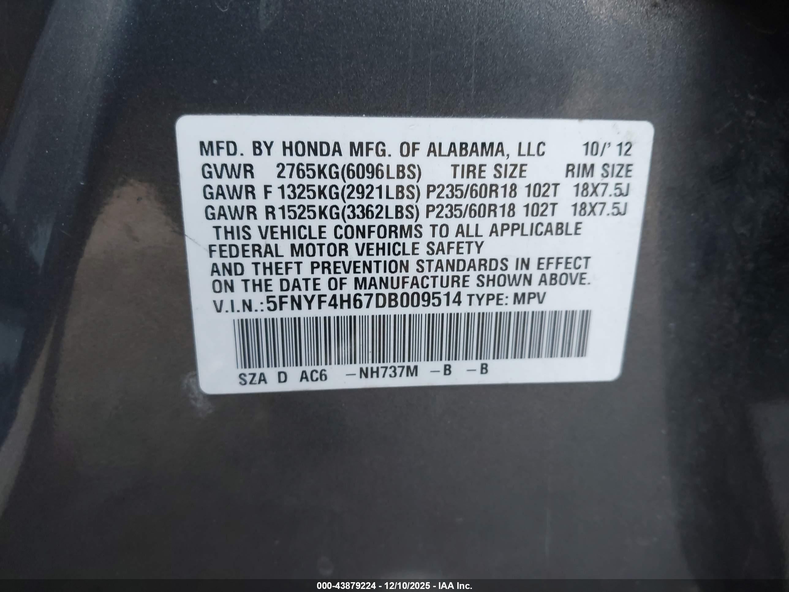 HONDA PILOT image 9