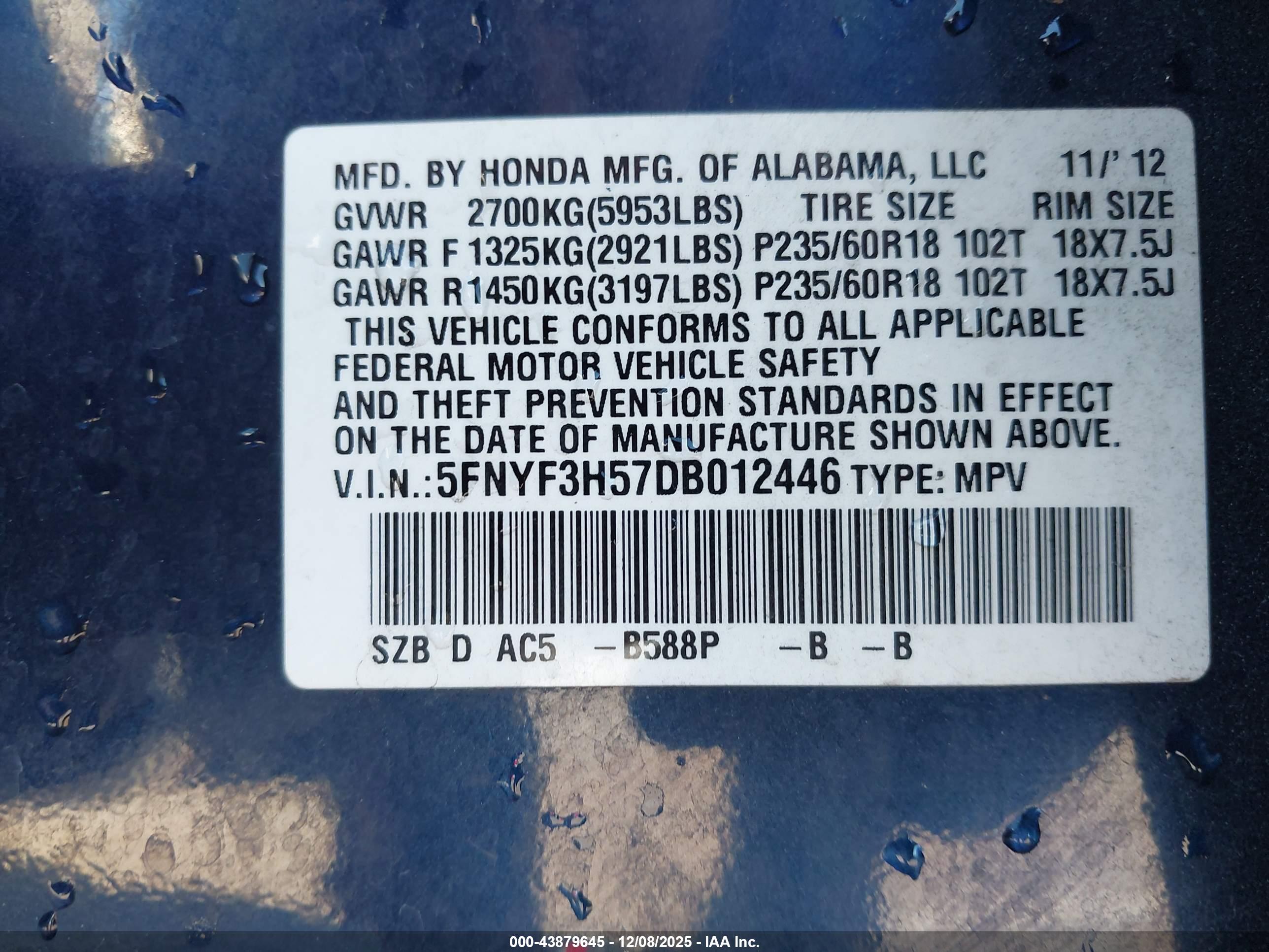 HONDA PILOT image 9