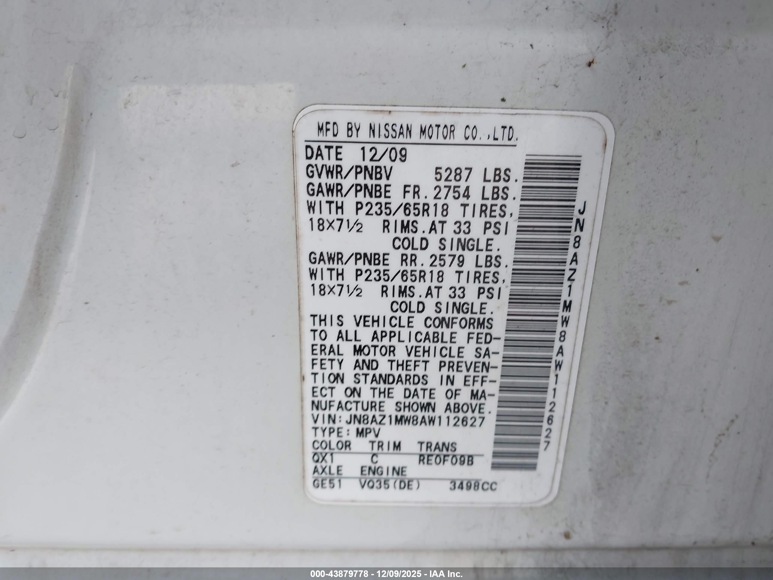 NISSAN MURANO image 9