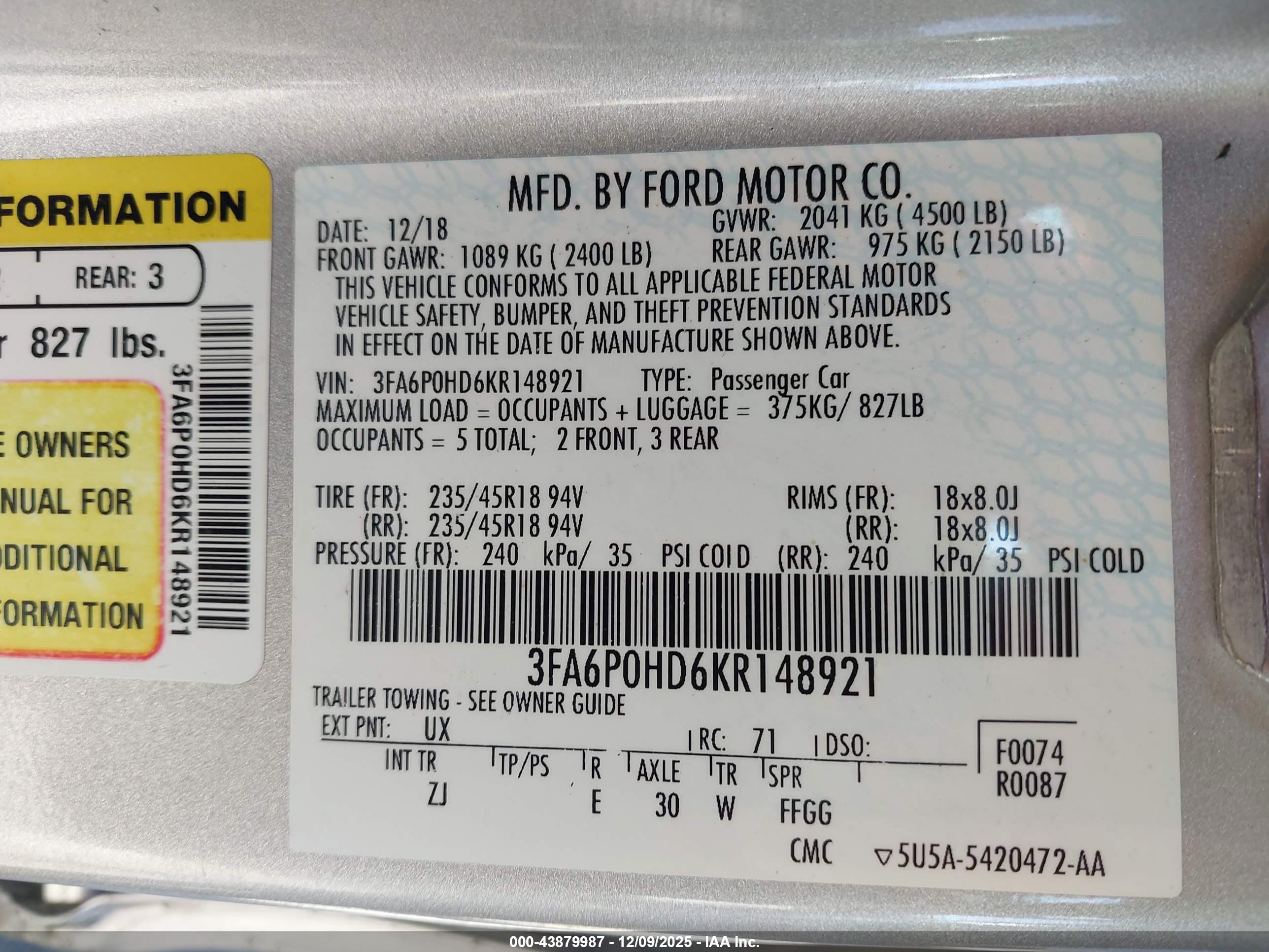 FORD FUSION image 9