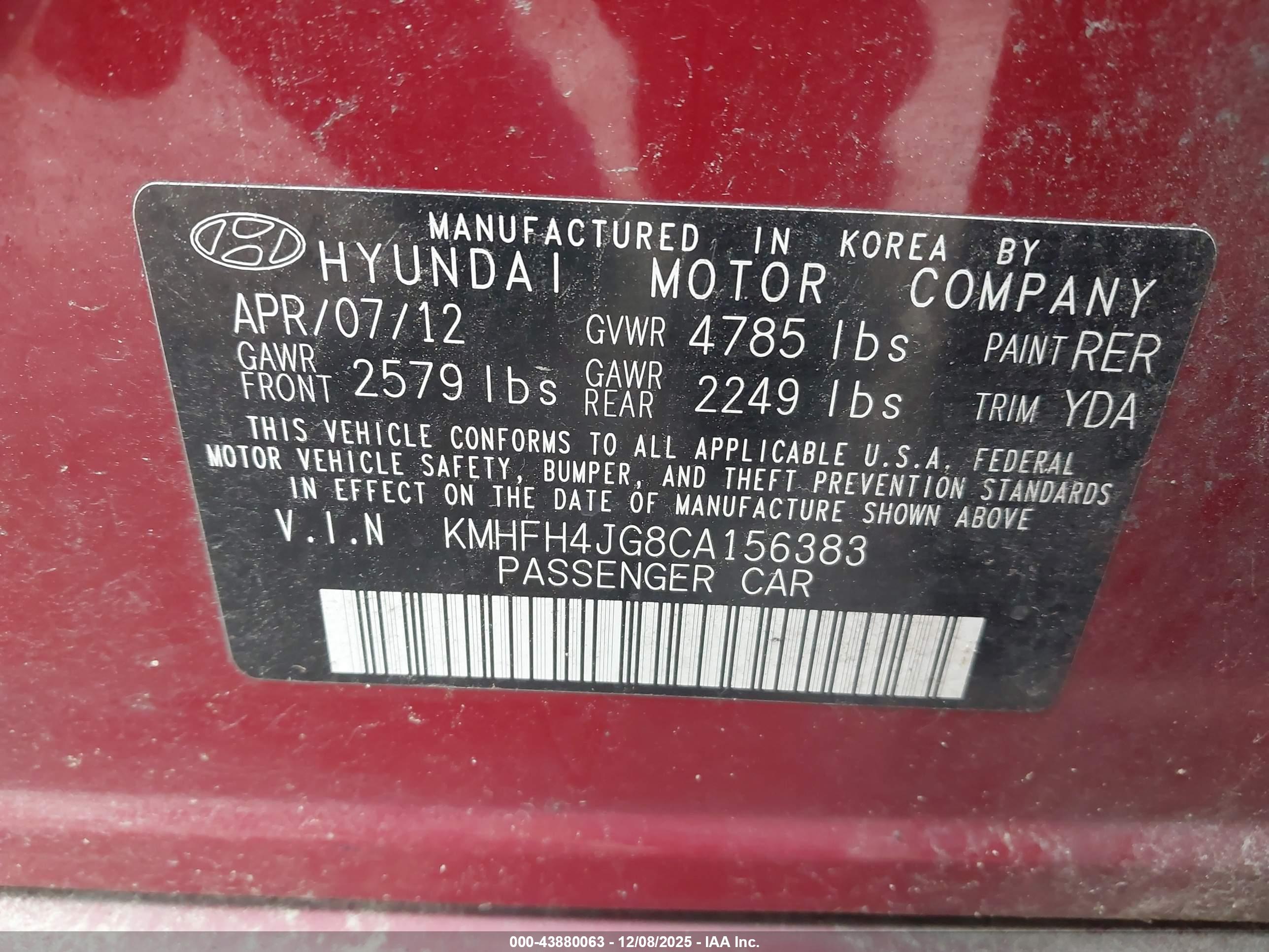 HYUNDAI AZERA image 9