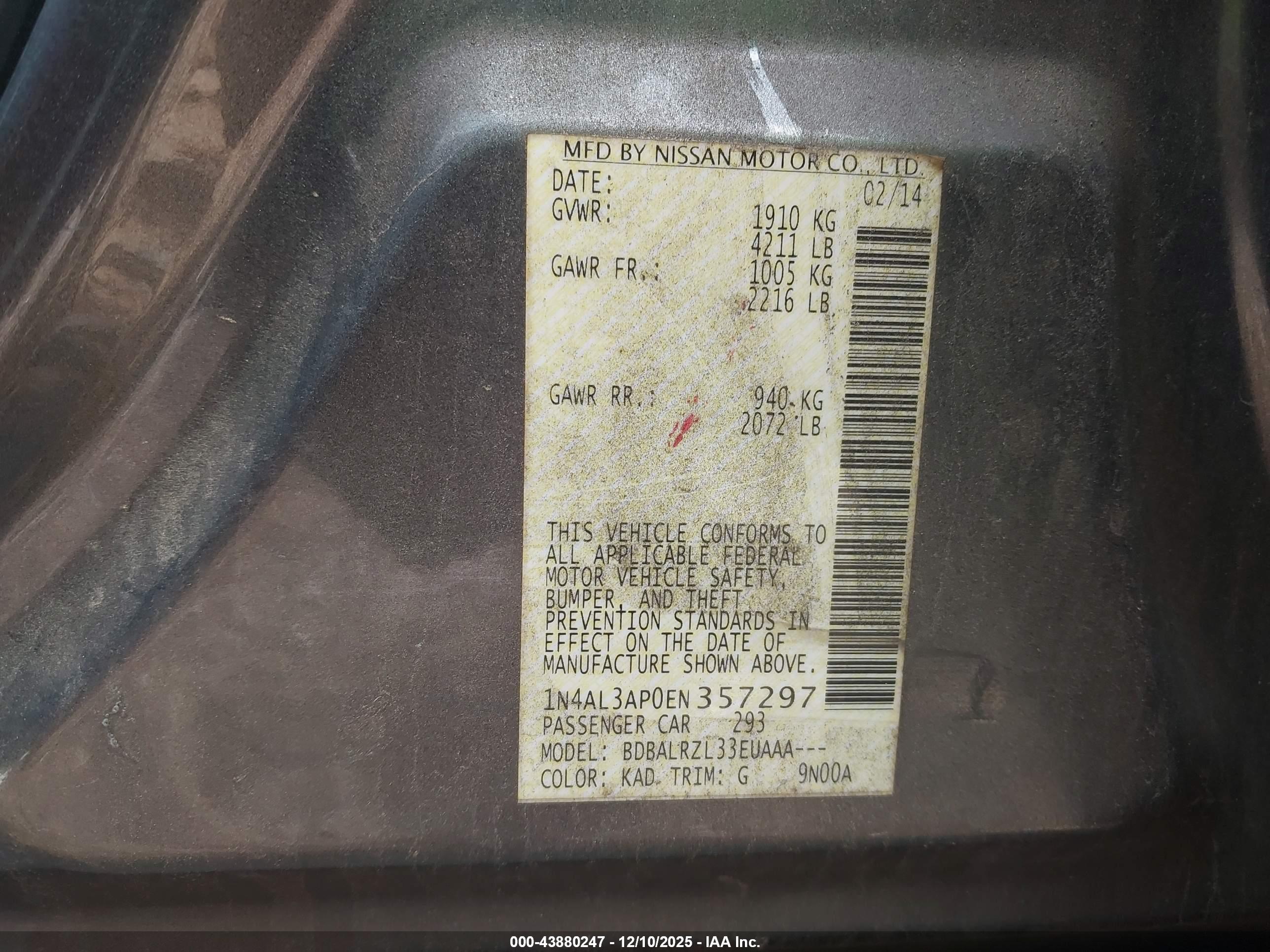 NISSAN ALTIMA image 9