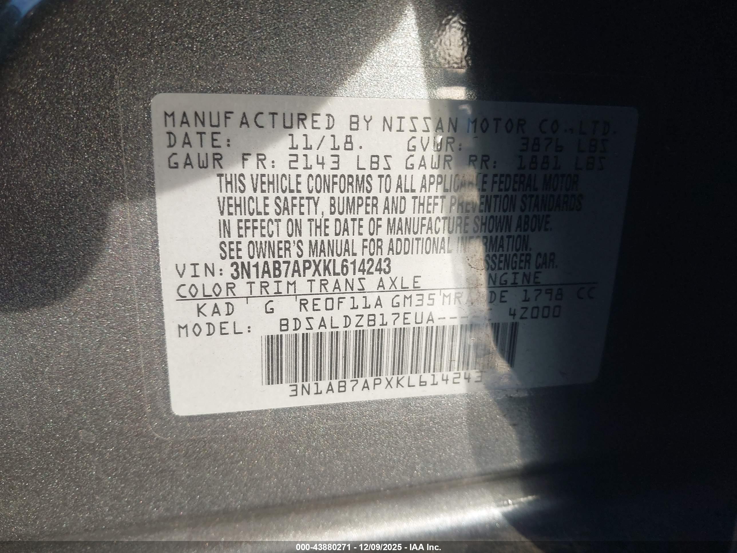 NISSAN SENTRA image 9