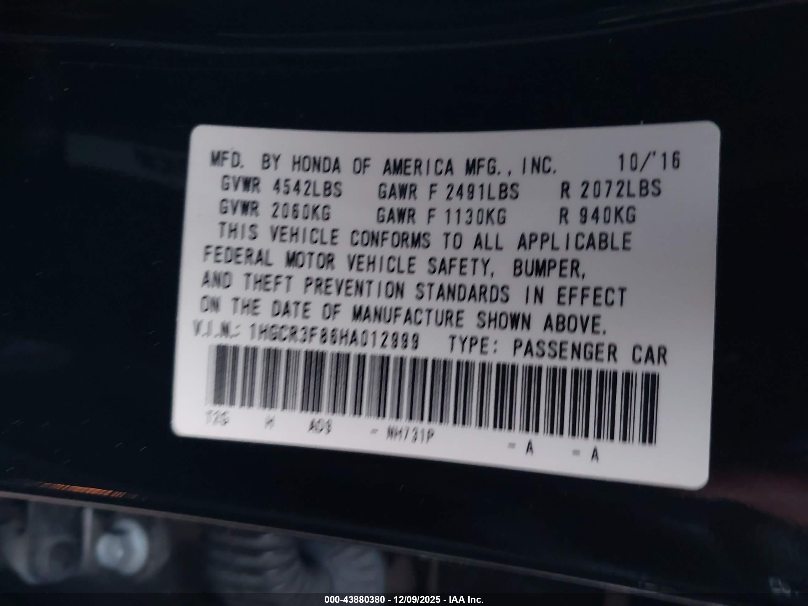 HONDA ACCORD image 9