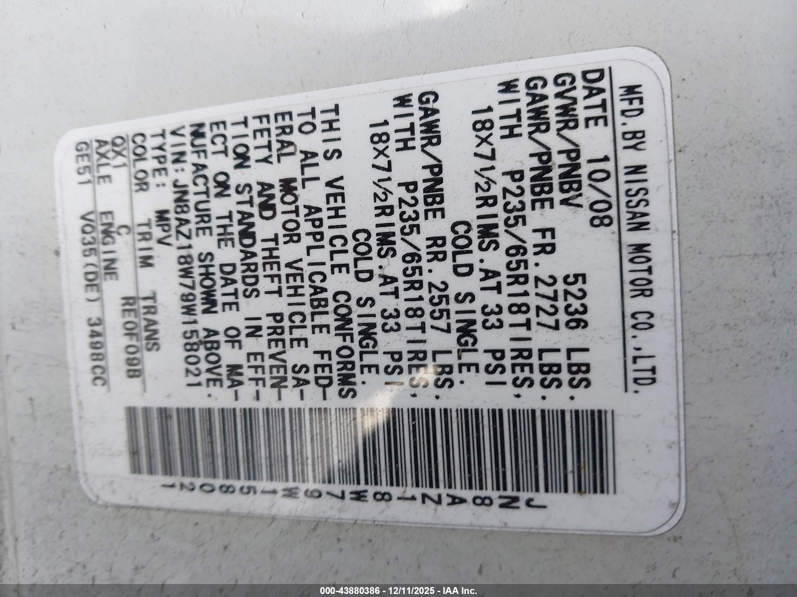 NISSAN MURANO image 9