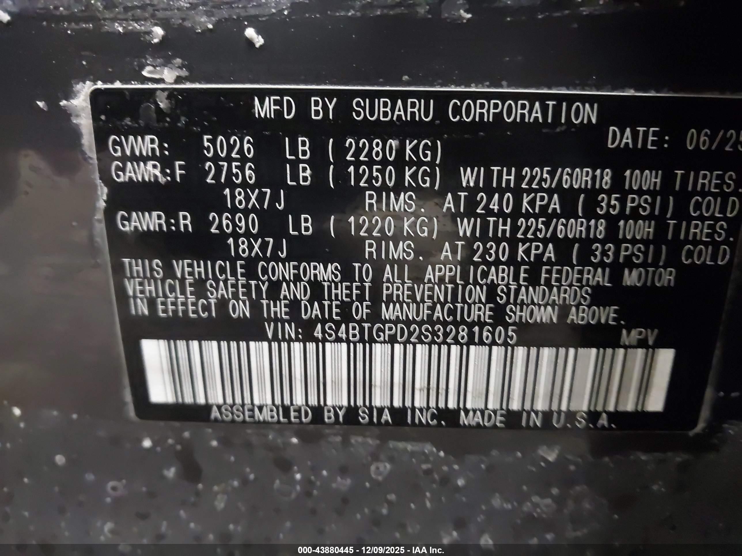 SUBARU OUTBACK image 9