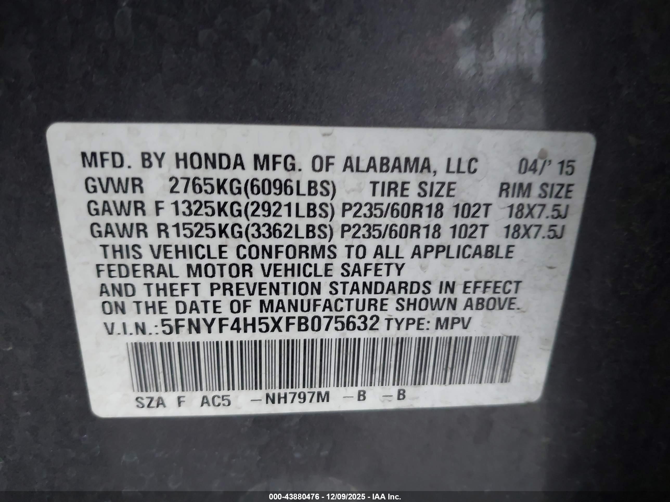 HONDA PILOT image 9