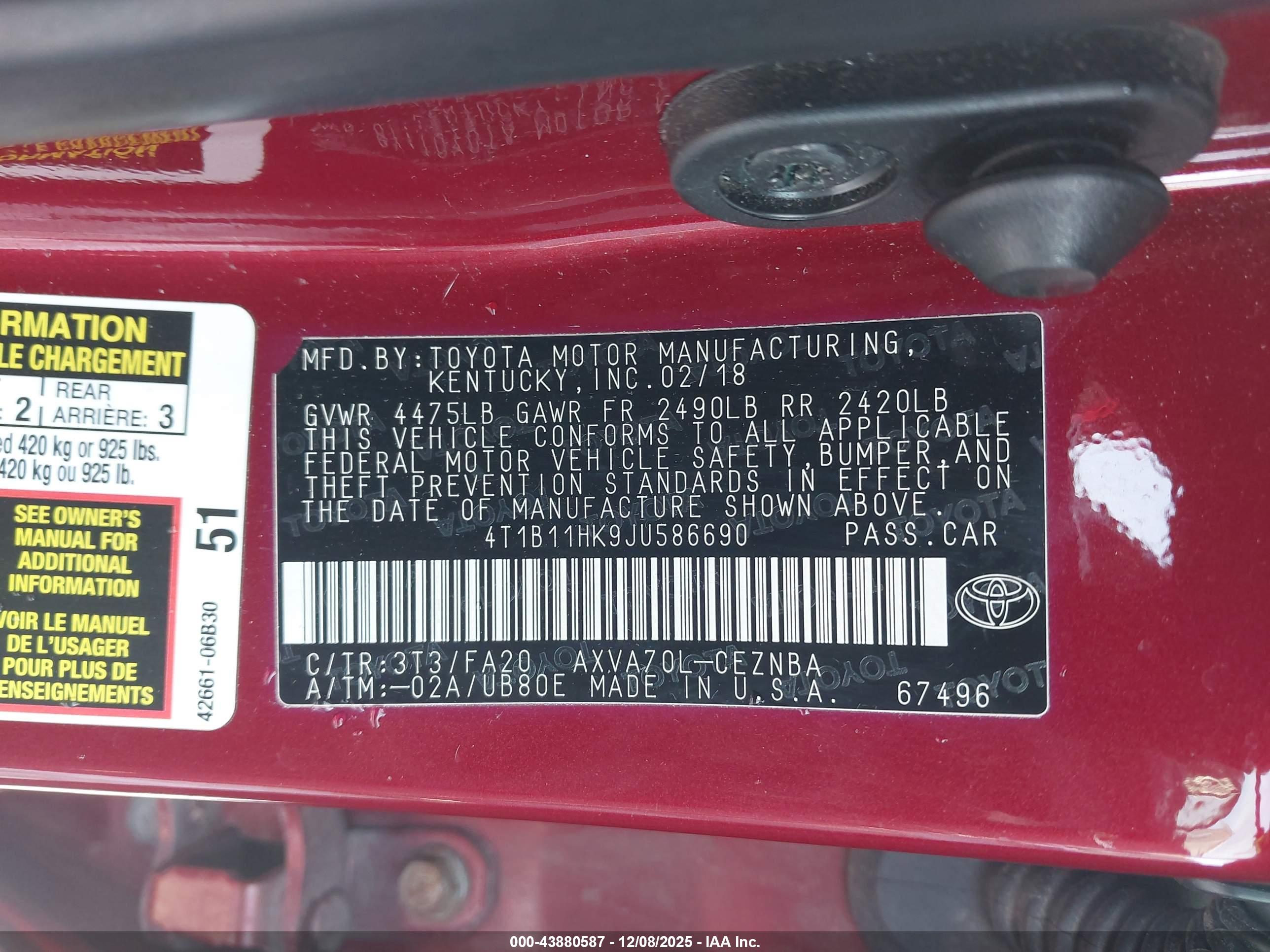 TOYOTA CAMRY image 9