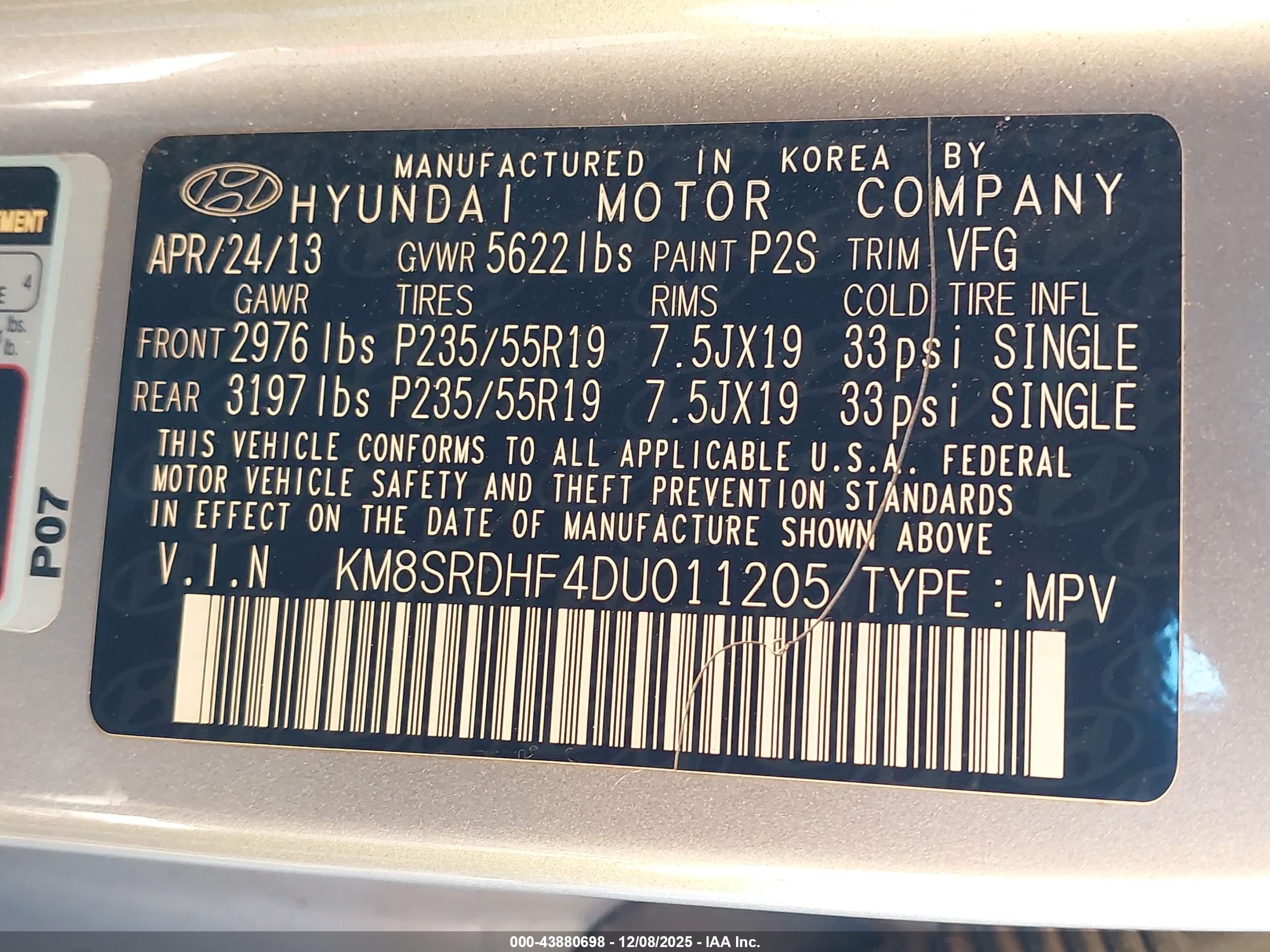 HYUNDAI SANTA image 9