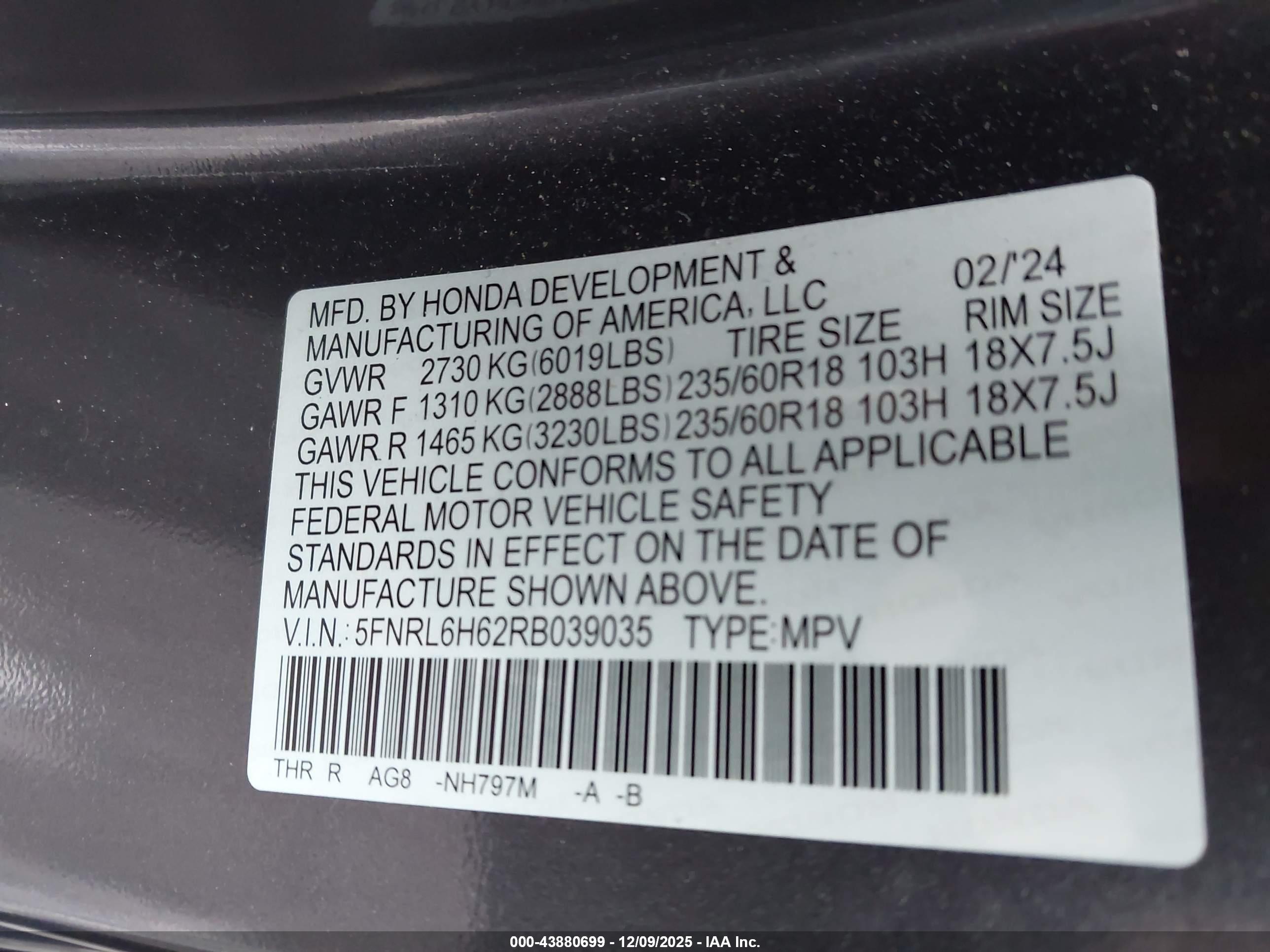 HONDA ODYSSEY image 9