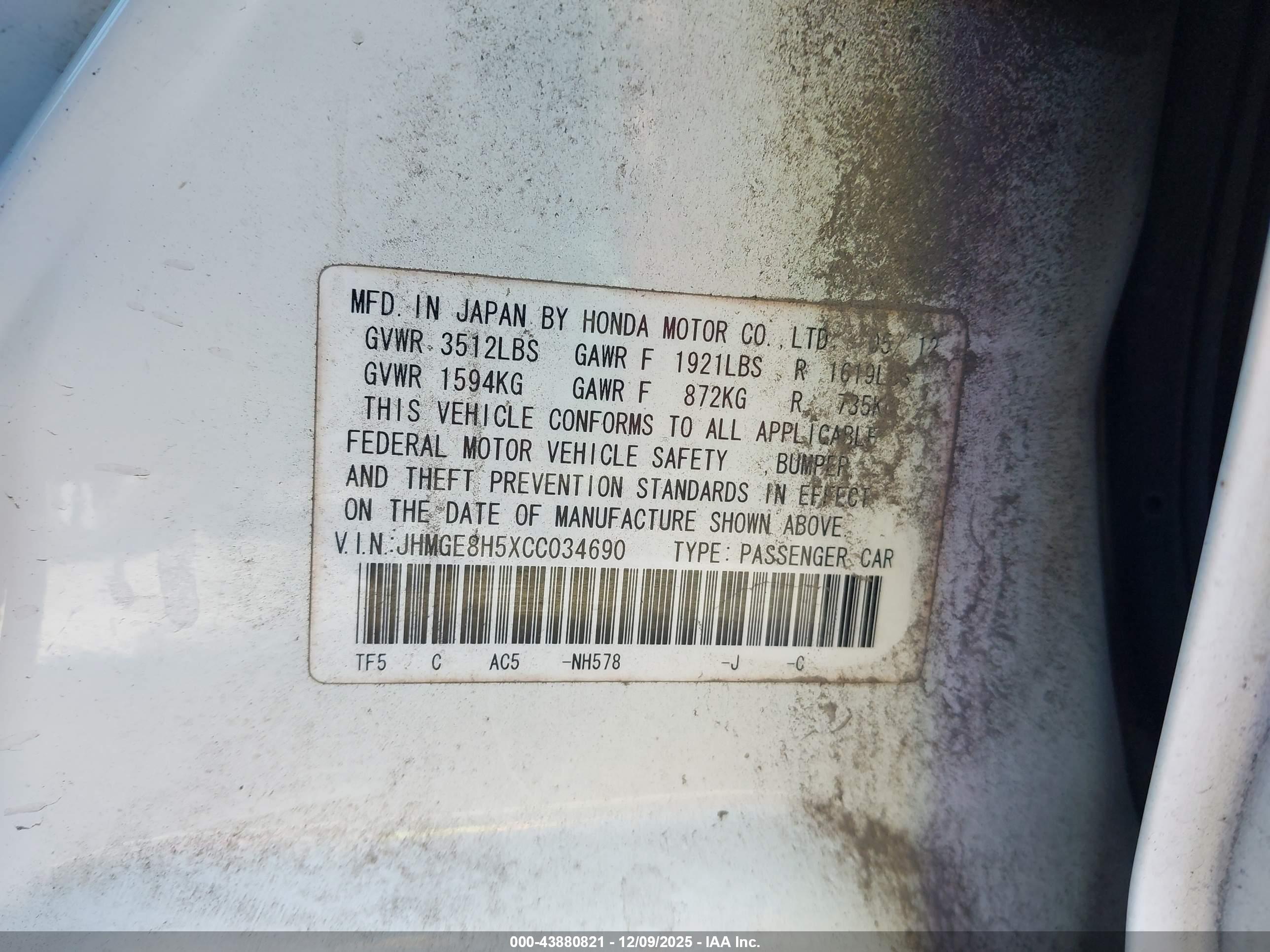 HONDA FIT image 9