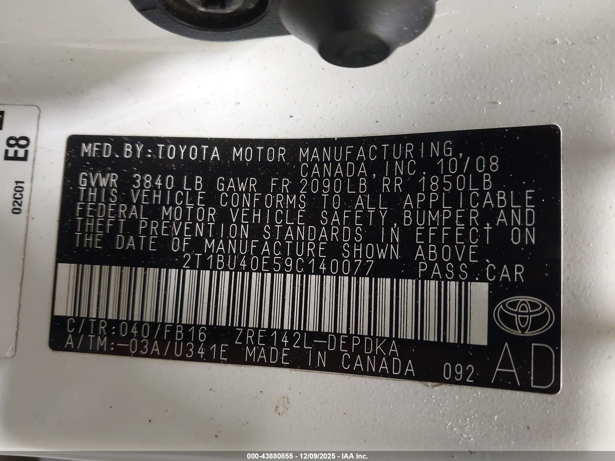 TOYOTA COROLLA image 9