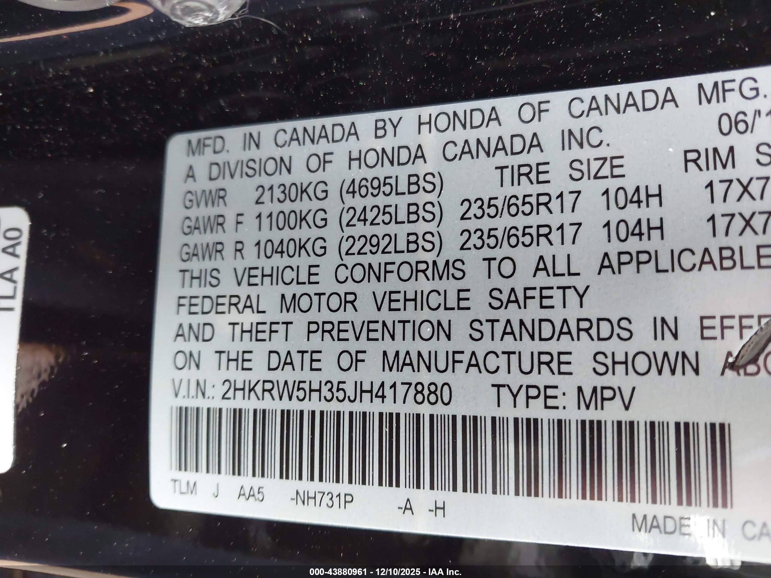 HONDA CR-V image 9