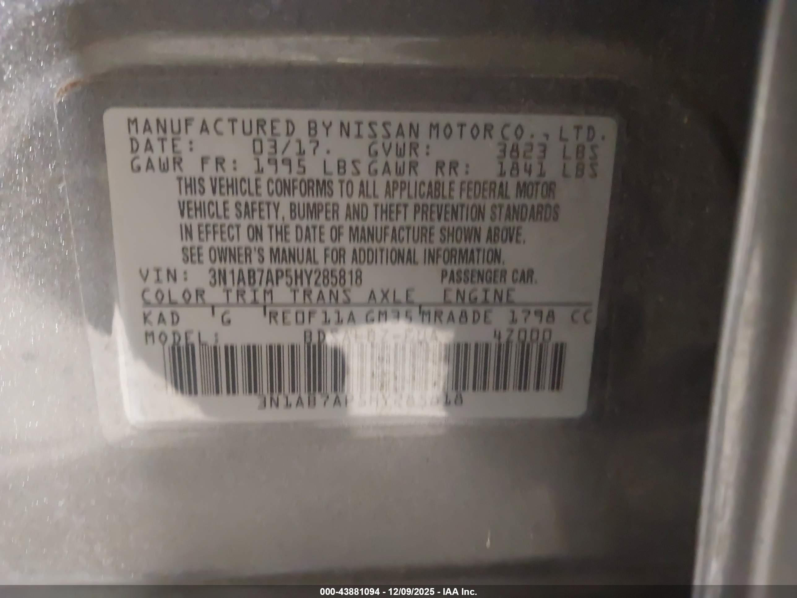 NISSAN SENTRA image 9