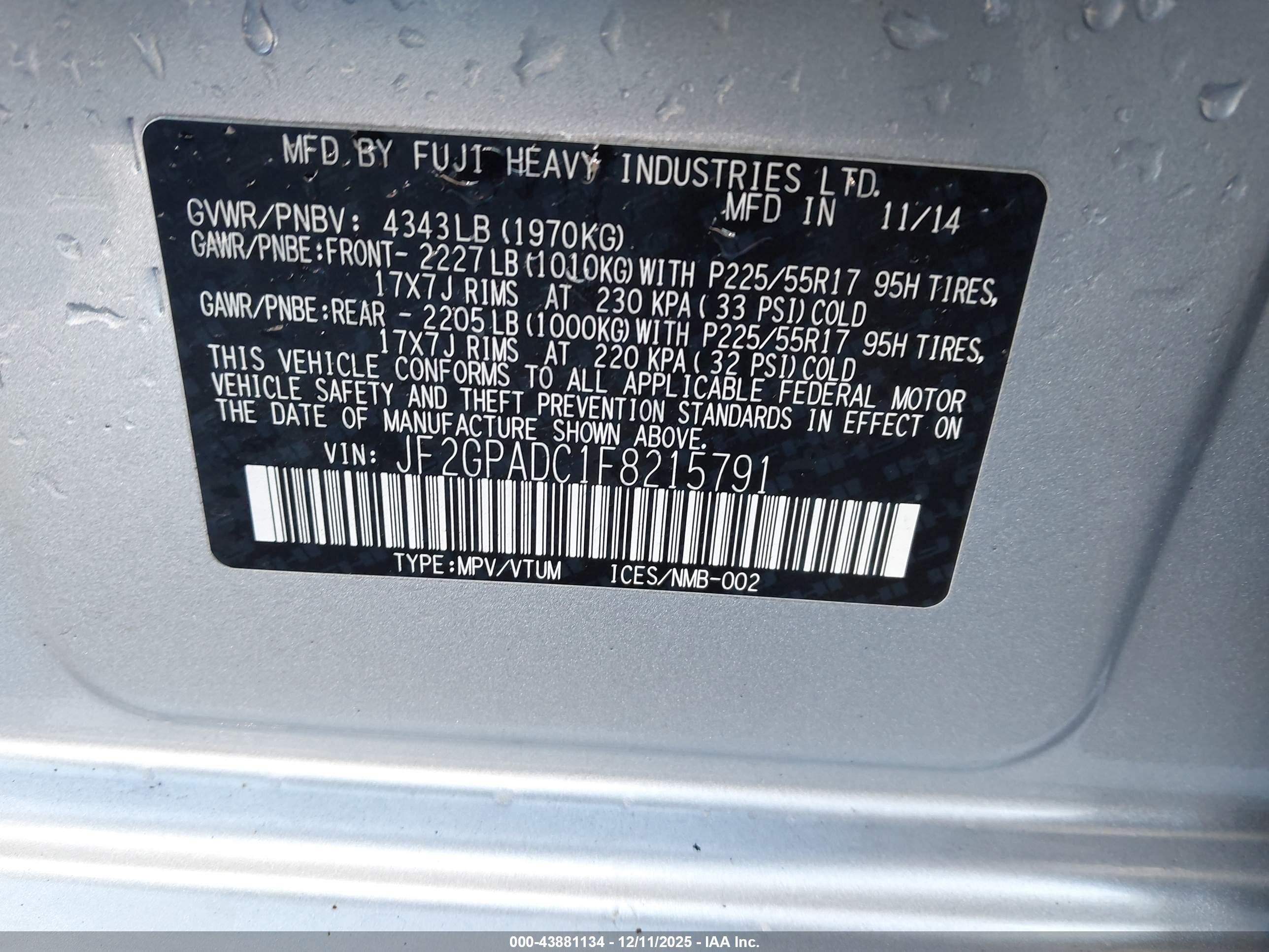 SUBARU XV image 9