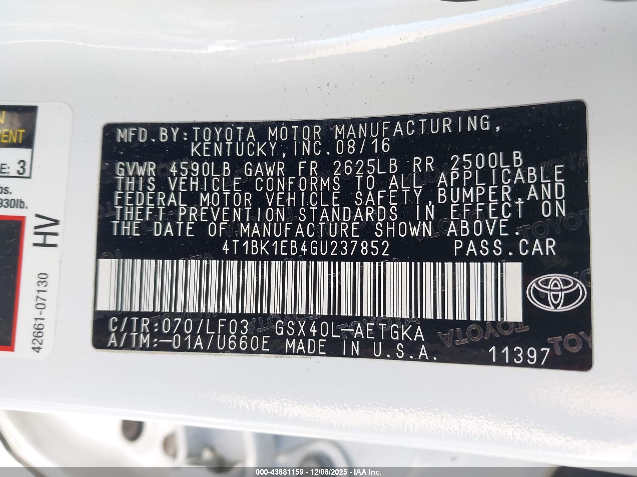TOYOTA AVALON image 9