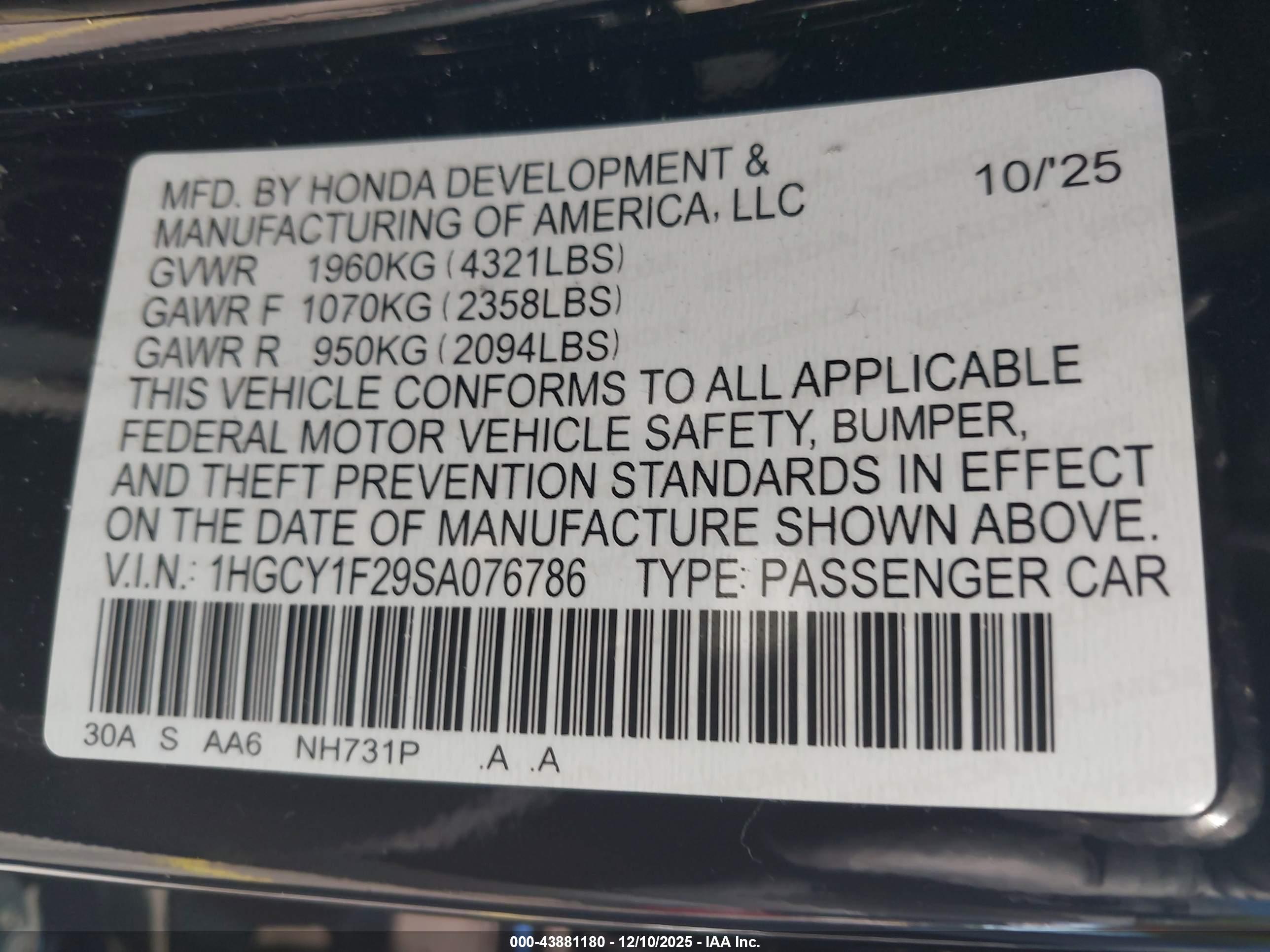 HONDA ACCORD image 9