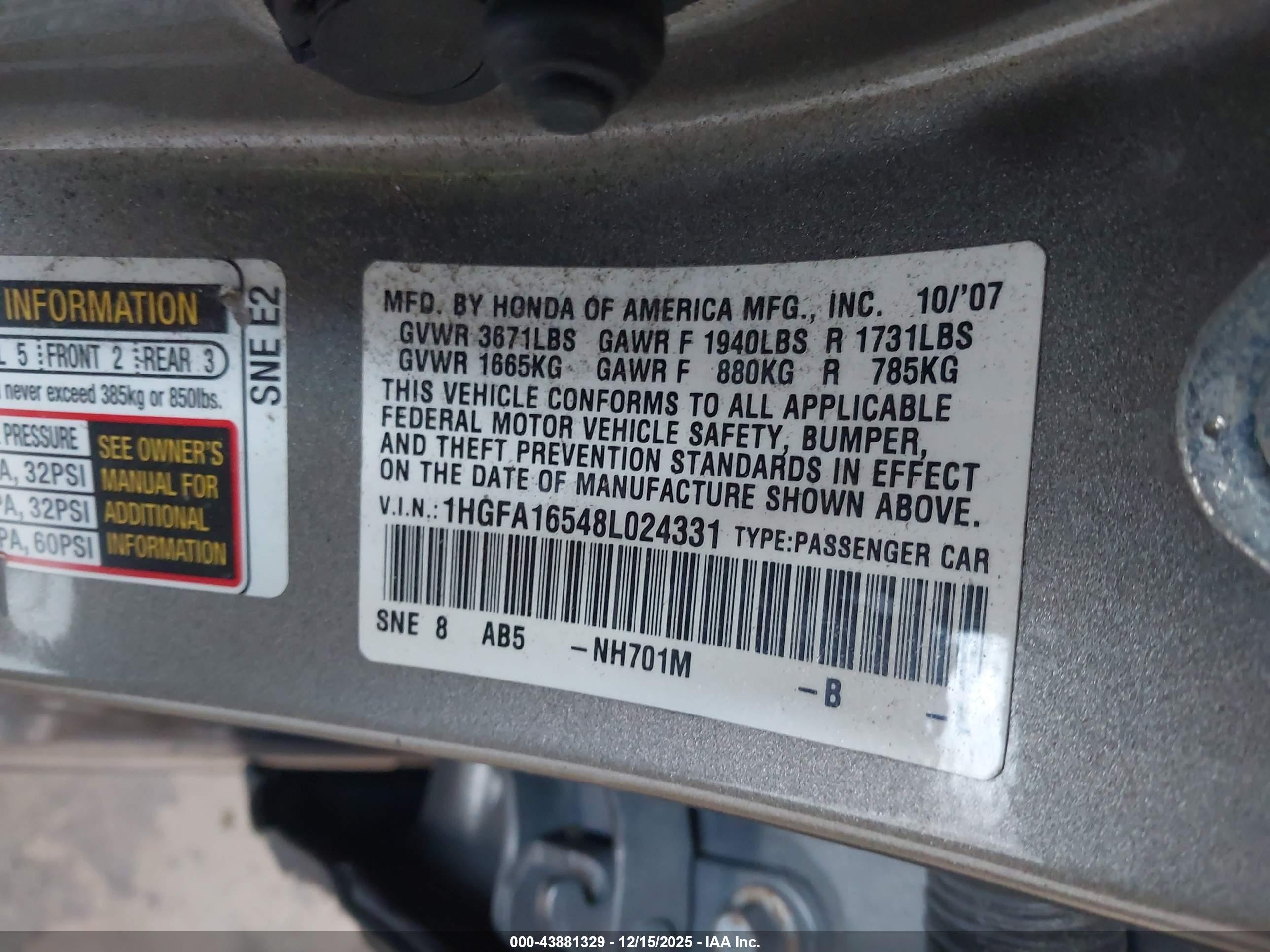 HONDA CIVIC image 9