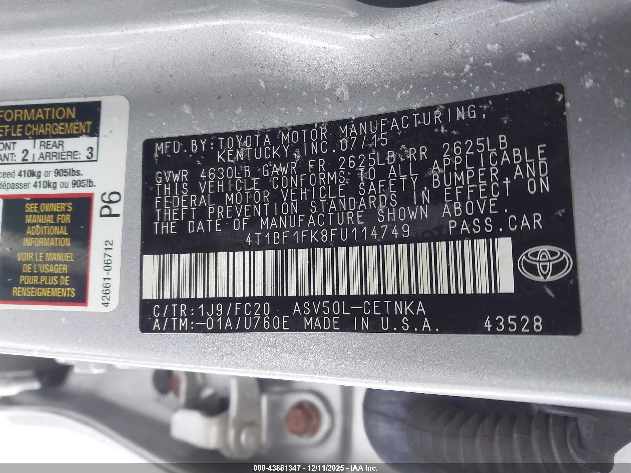 TOYOTA CAMRY image 9