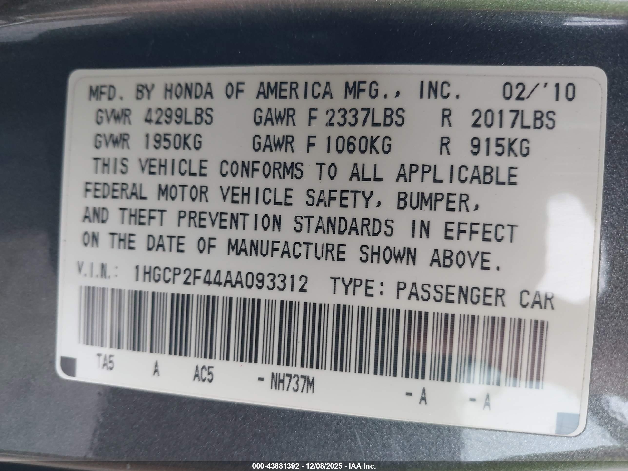 HONDA ACCORD image 9
