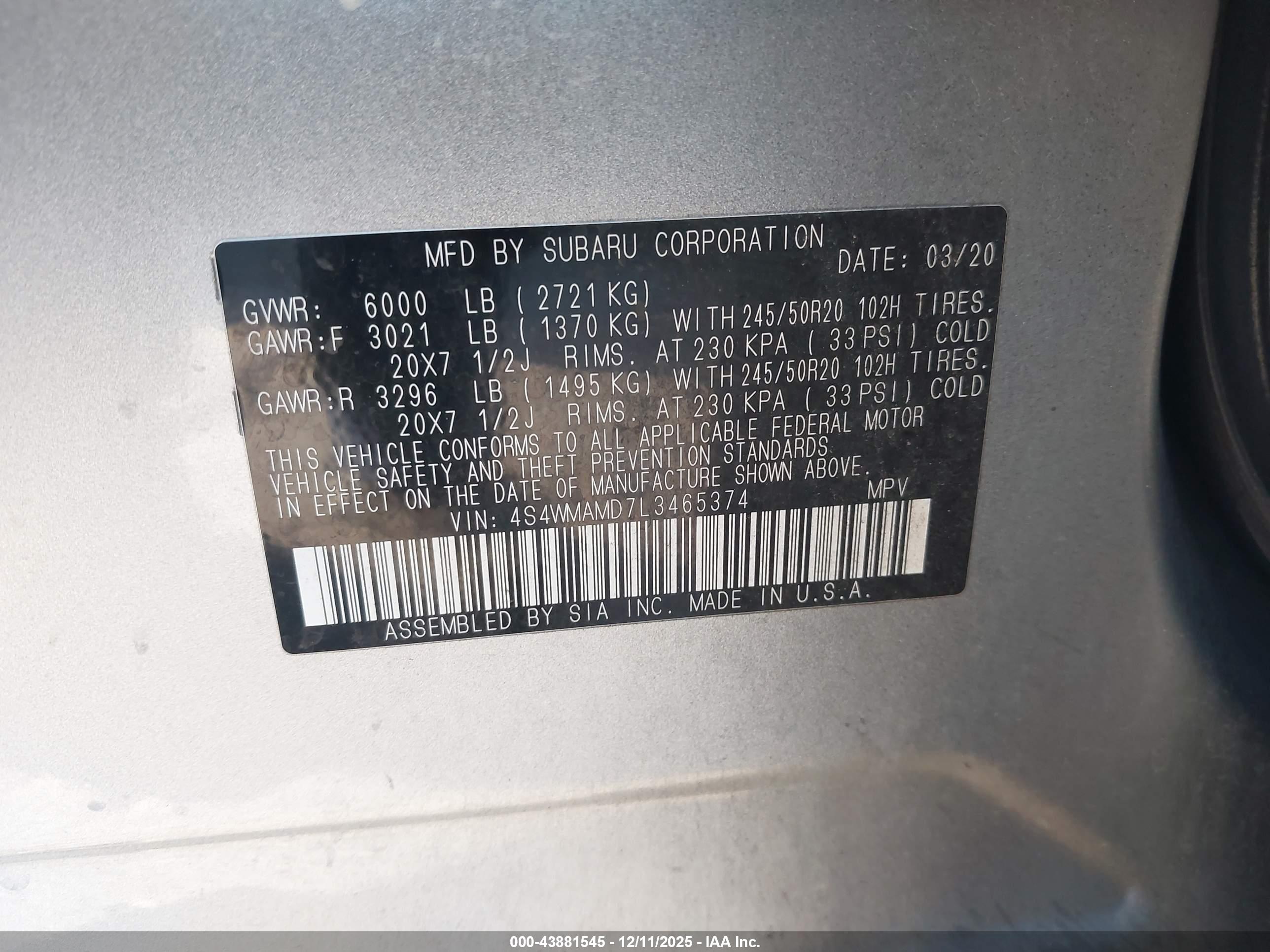 SUBARU ASCENT image 9