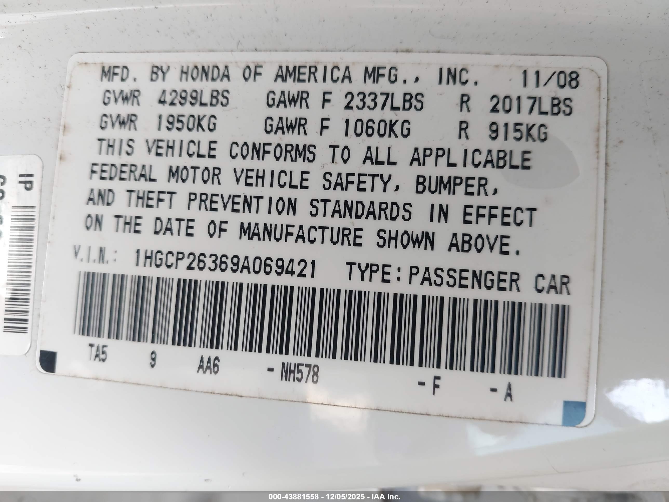 HONDA ACCORD image 9