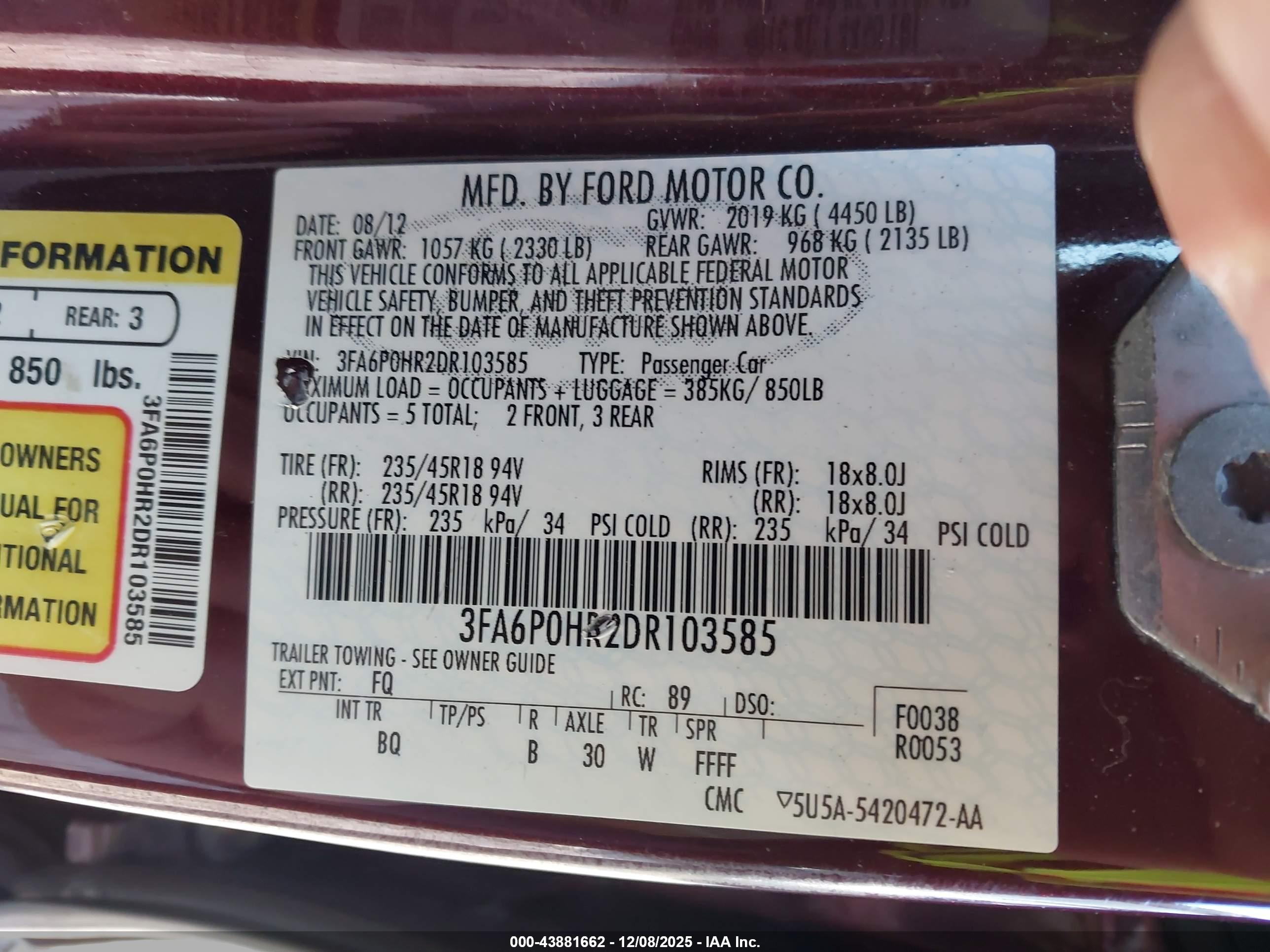 FORD FUSION image 9