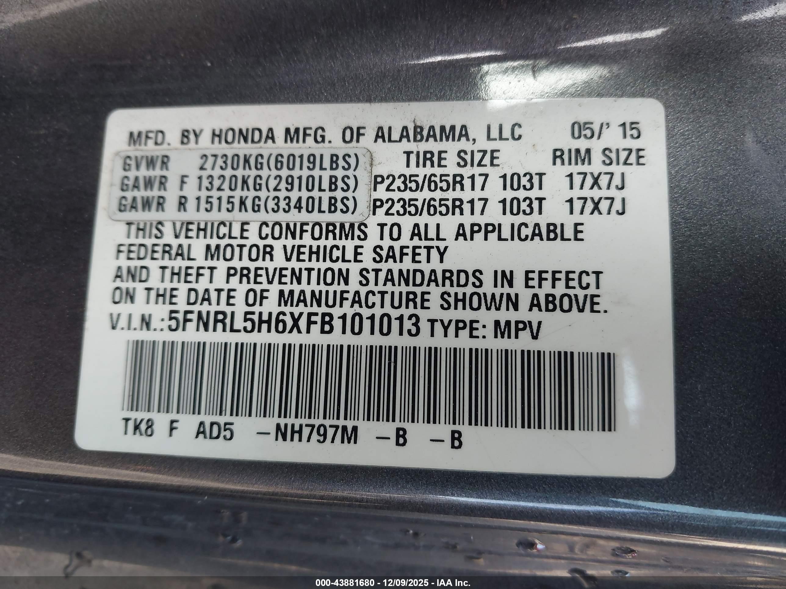 HONDA ODYSSEY image 9
