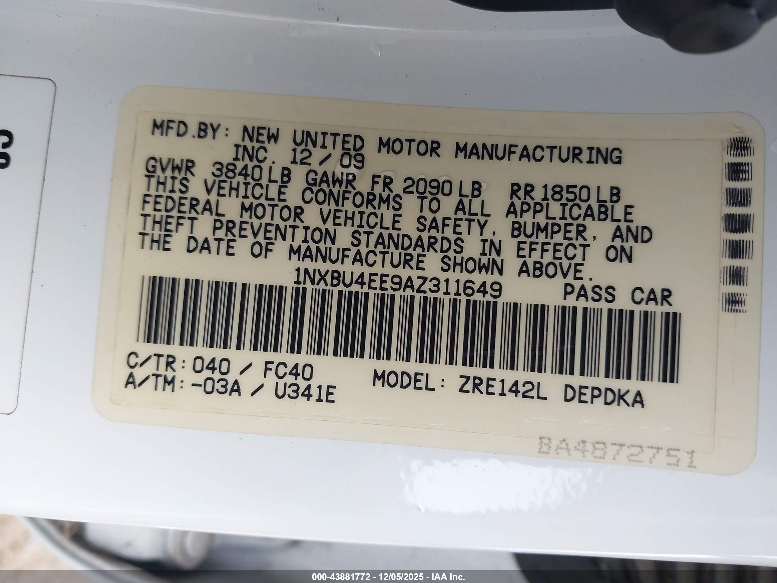 TOYOTA COROLLA image 9
