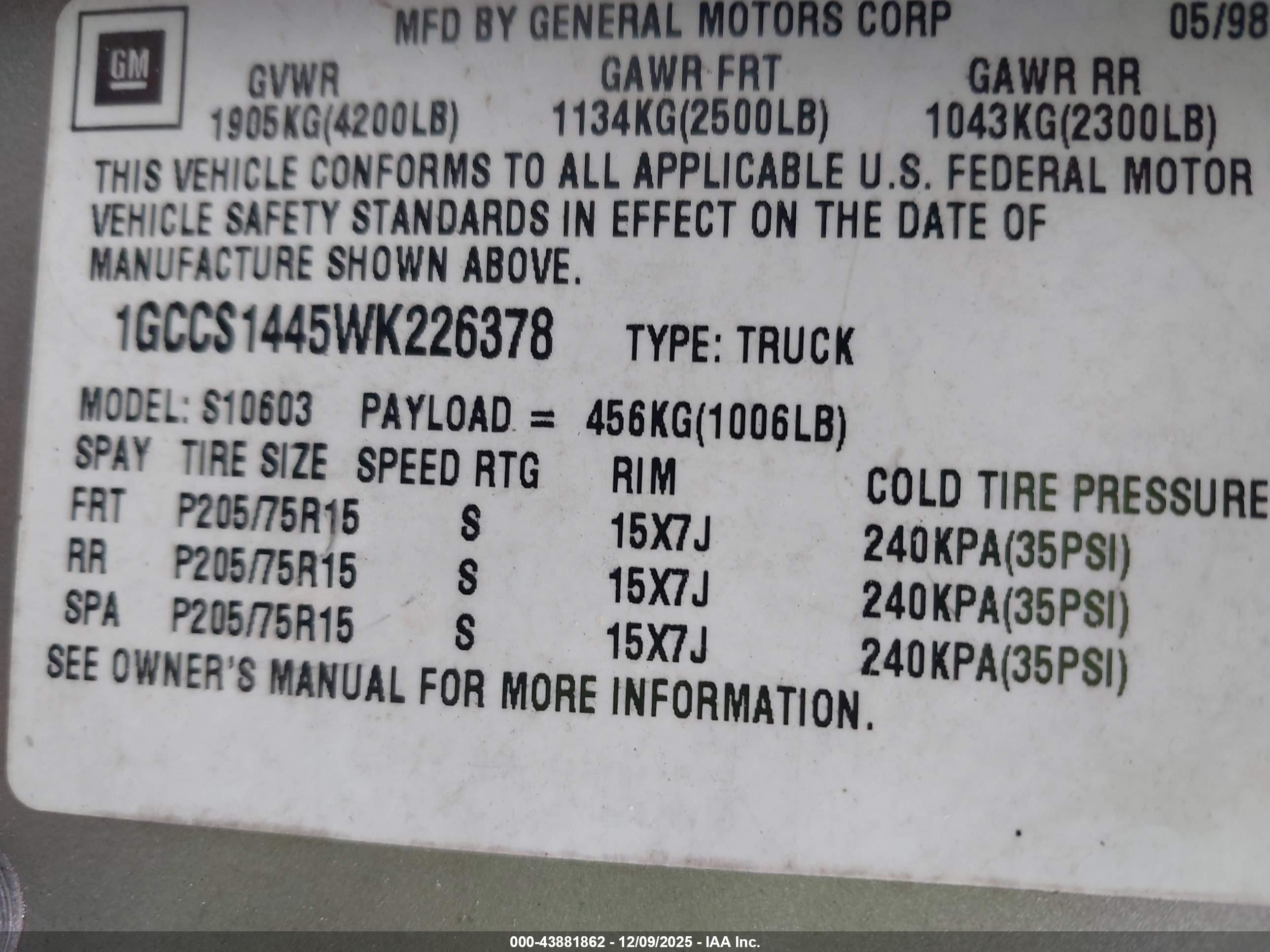 CHEVROLET S-10 image 9
