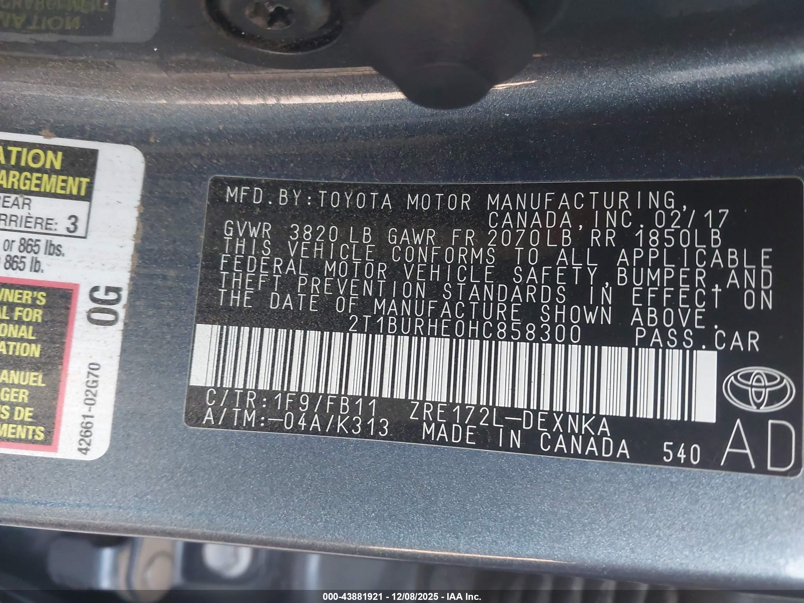 TOYOTA COROLLA image 9
