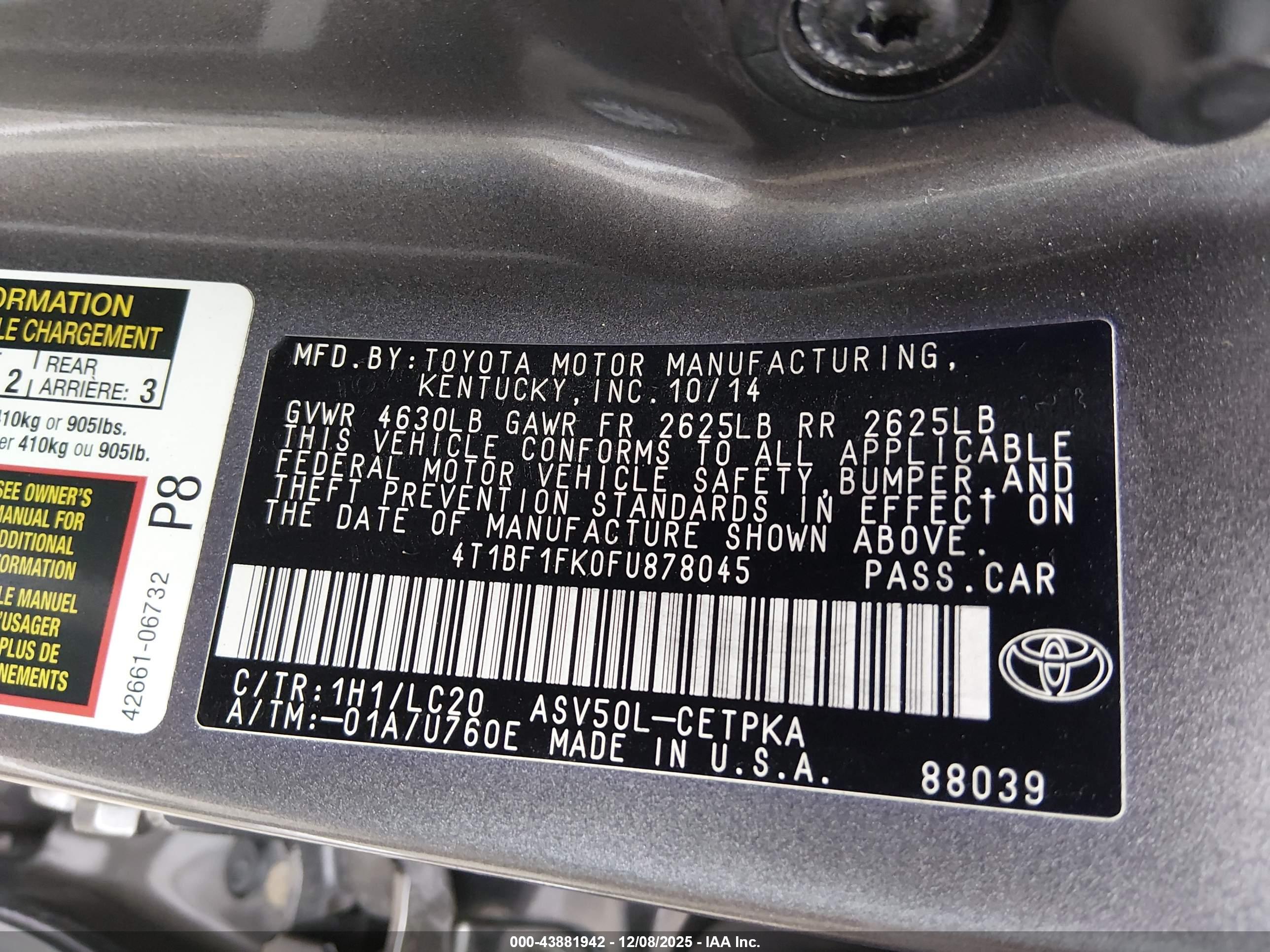 TOYOTA CAMRY image 9