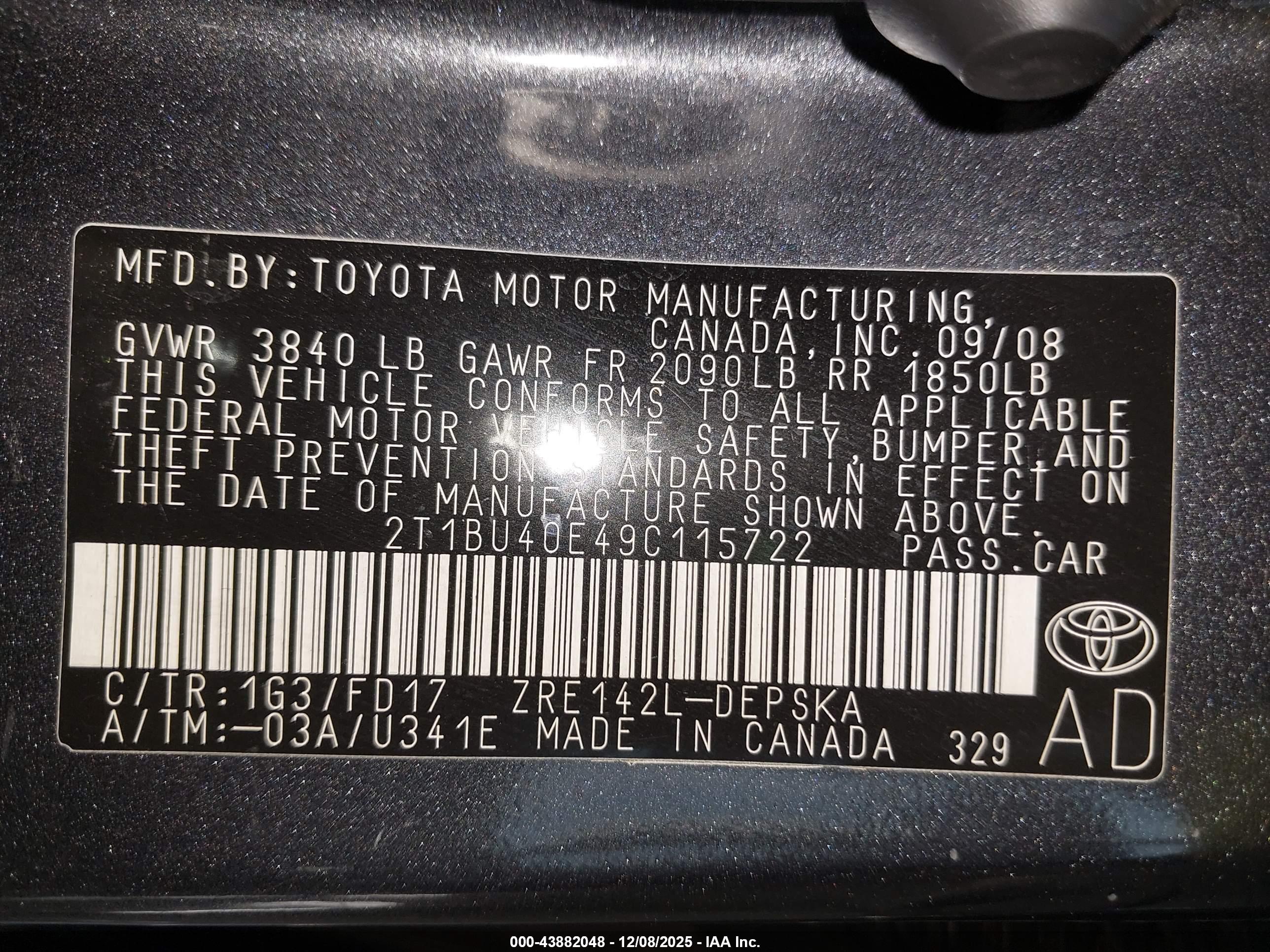 TOYOTA COROLLA image 9