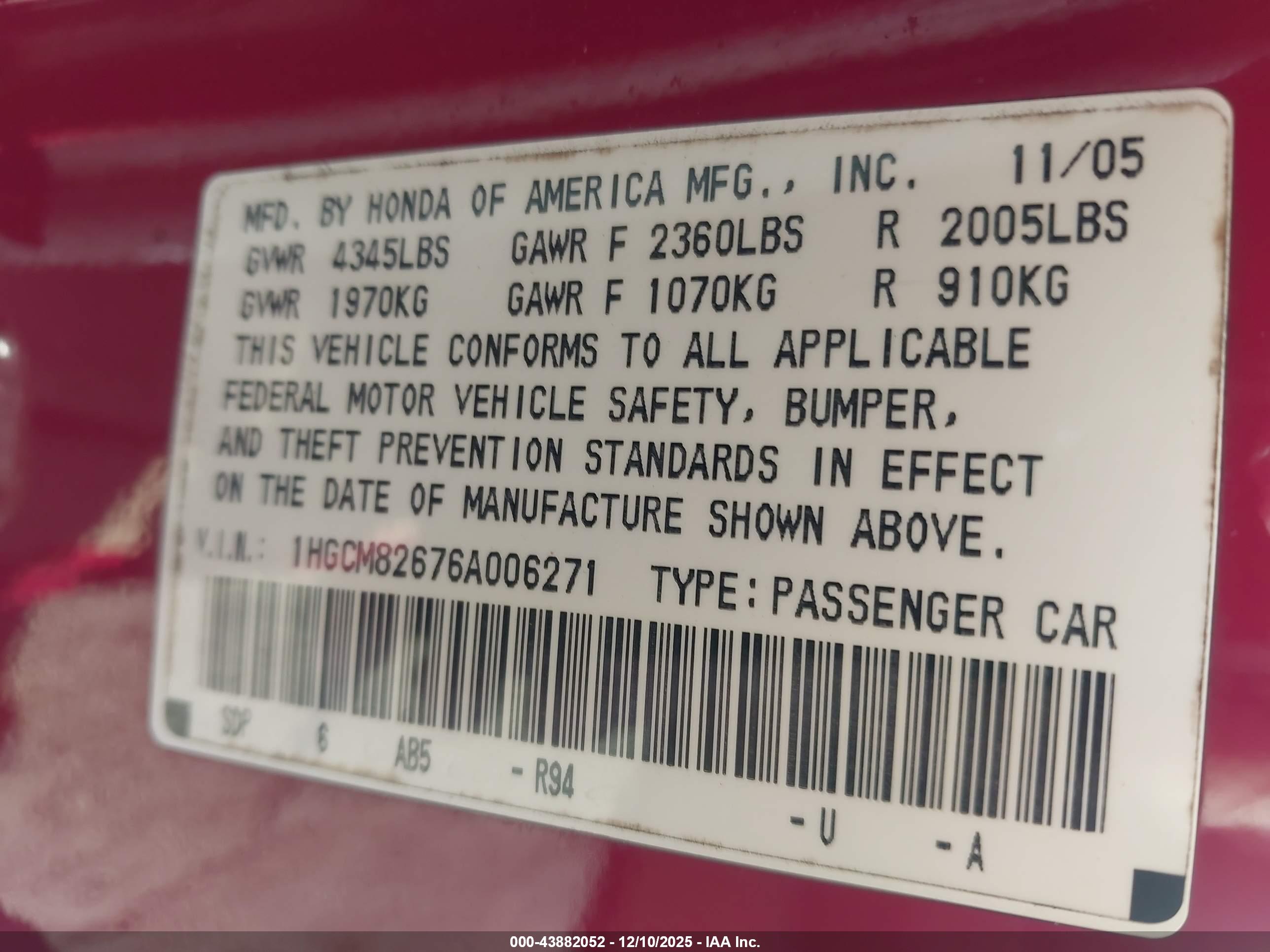 HONDA ACCORD image 9