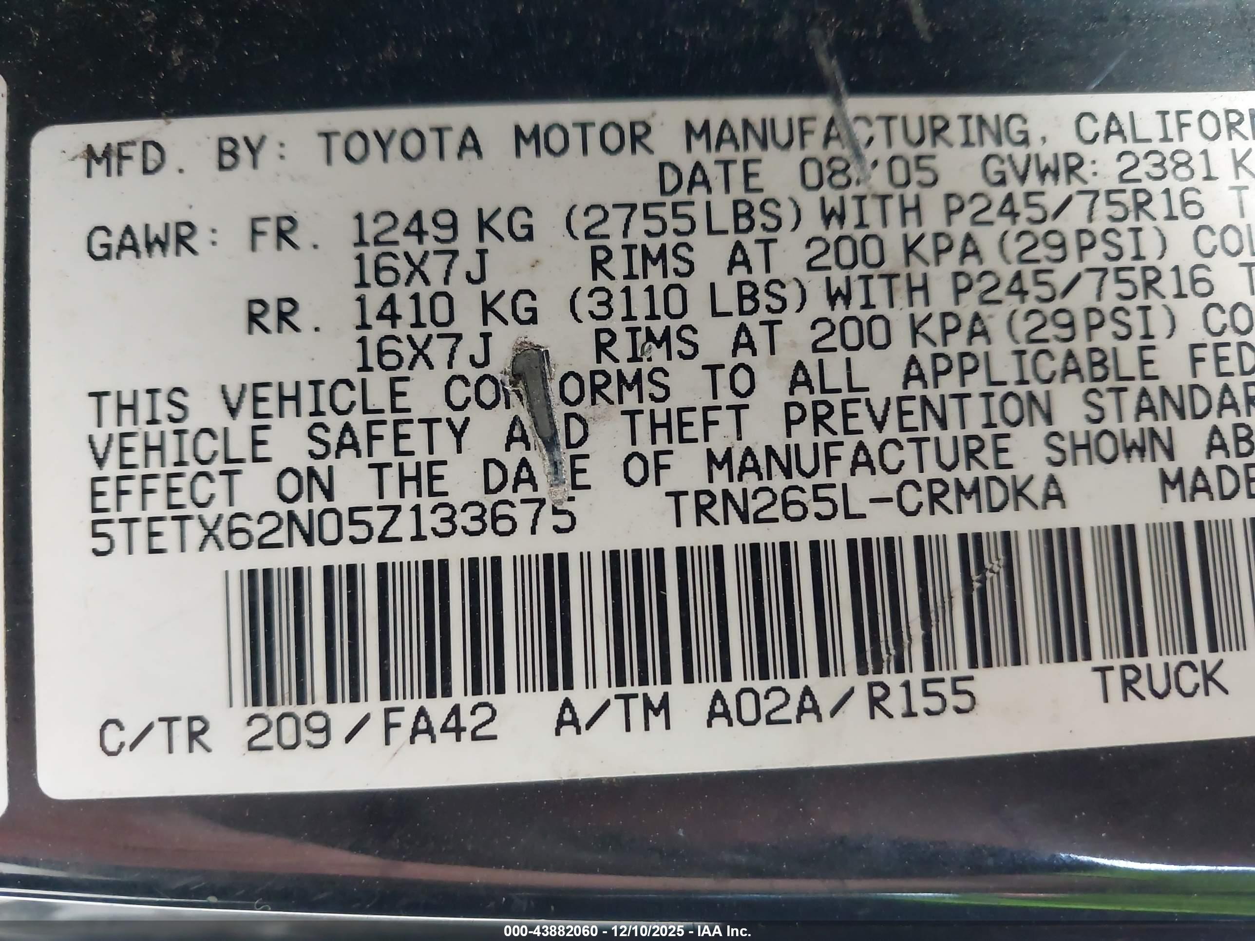 TOYOTA TACOMA image 9