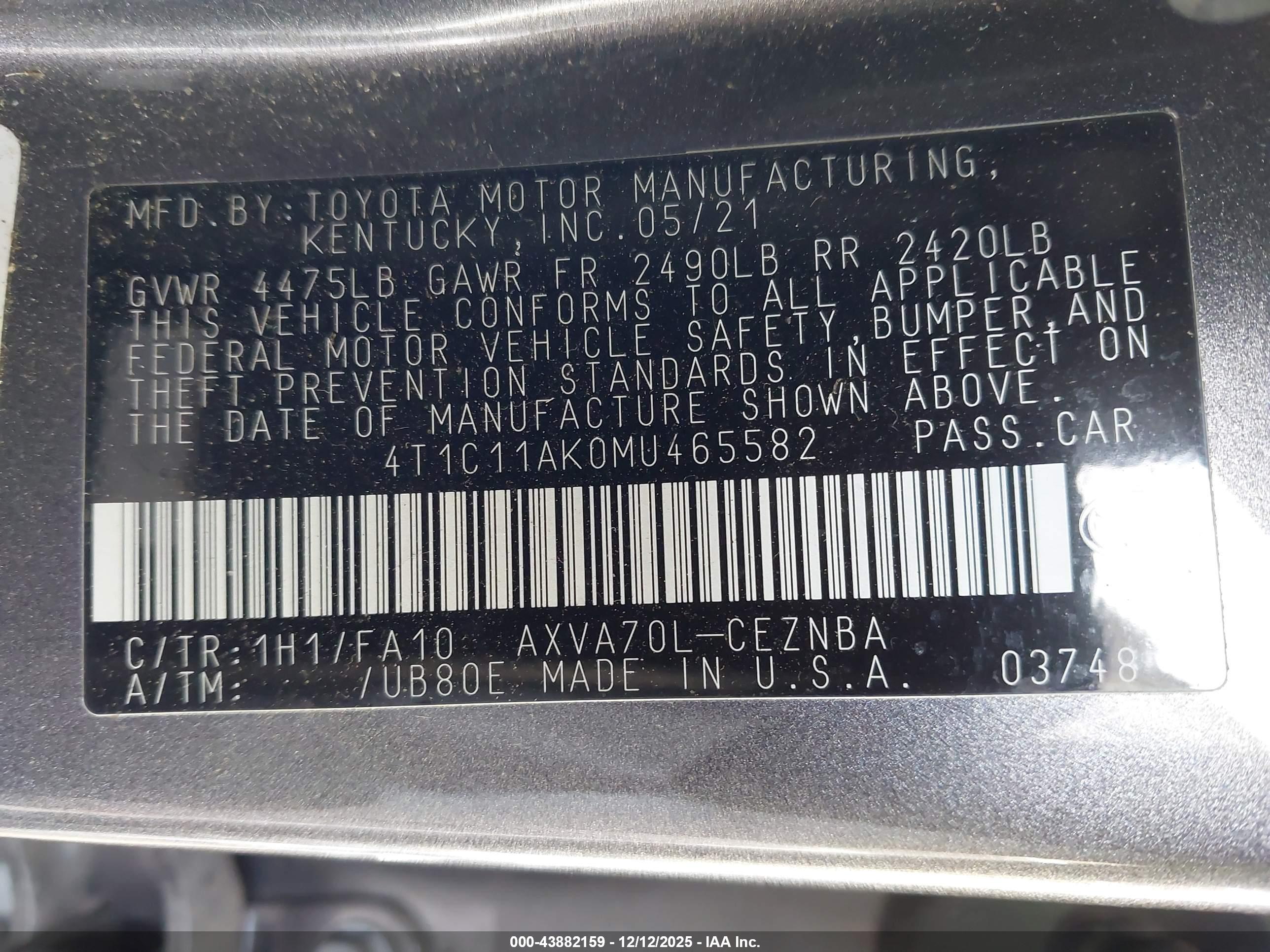 TOYOTA CAMRY image 9