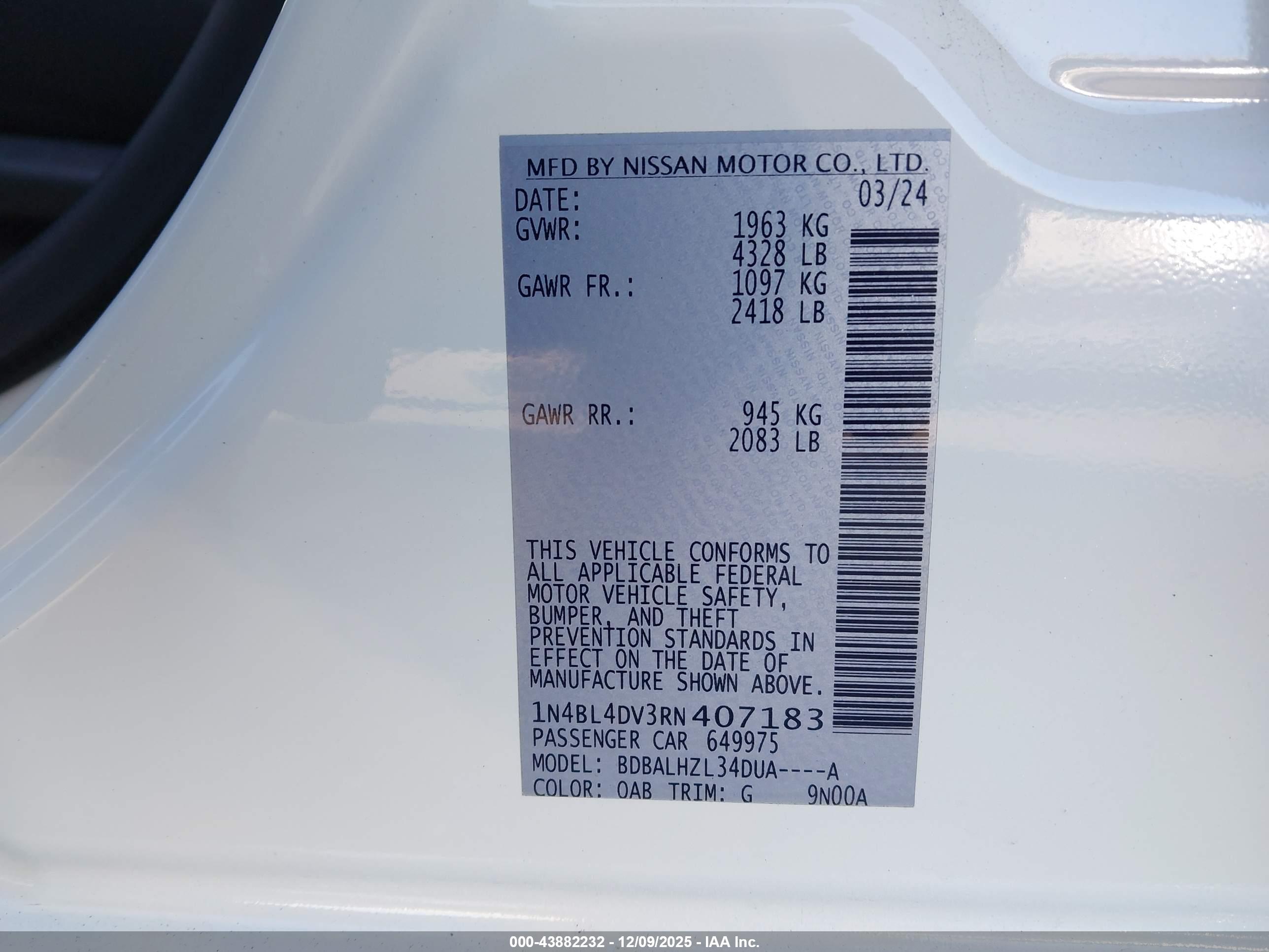 NISSAN ALTIMA image 9