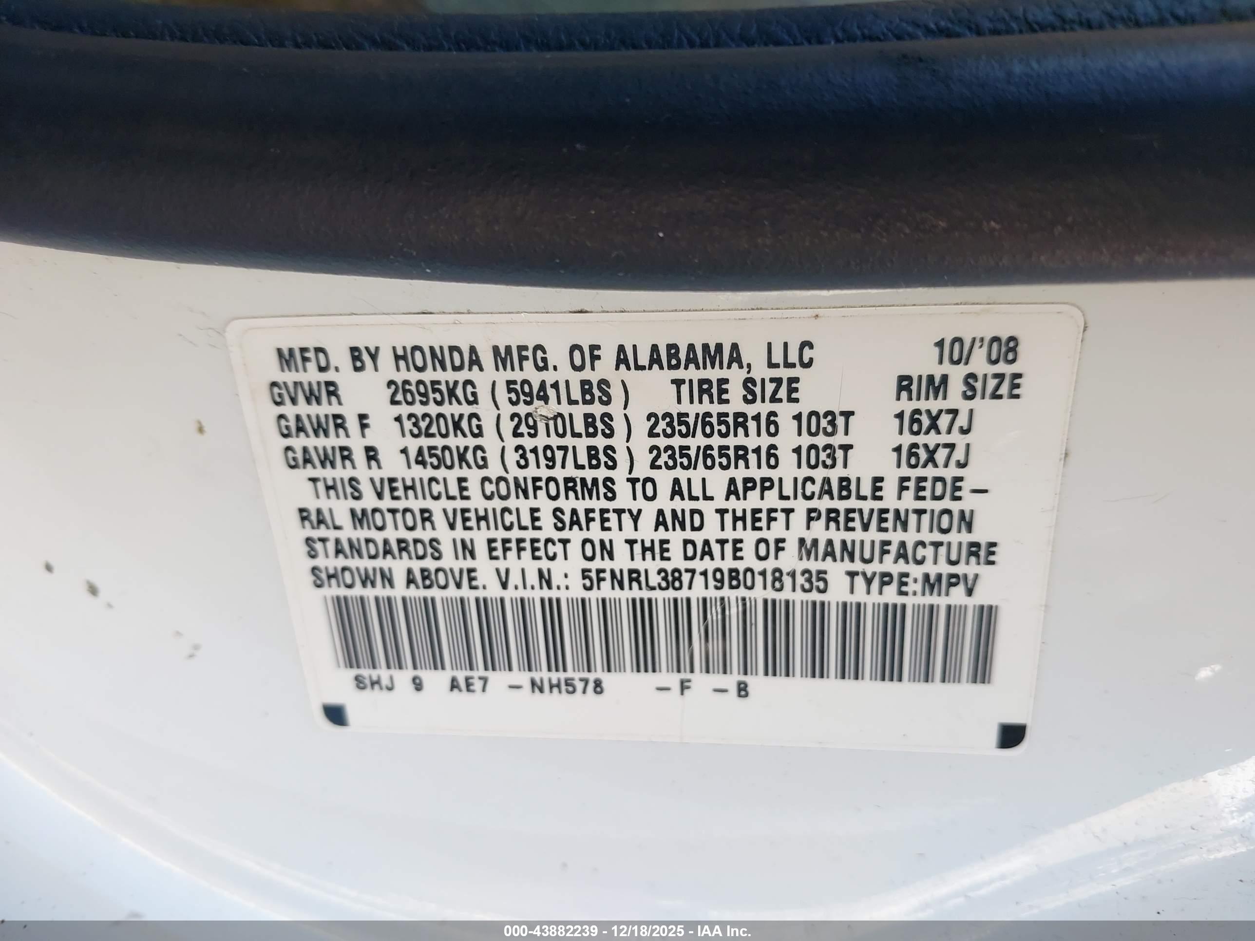 HONDA ODYSSEY image 9