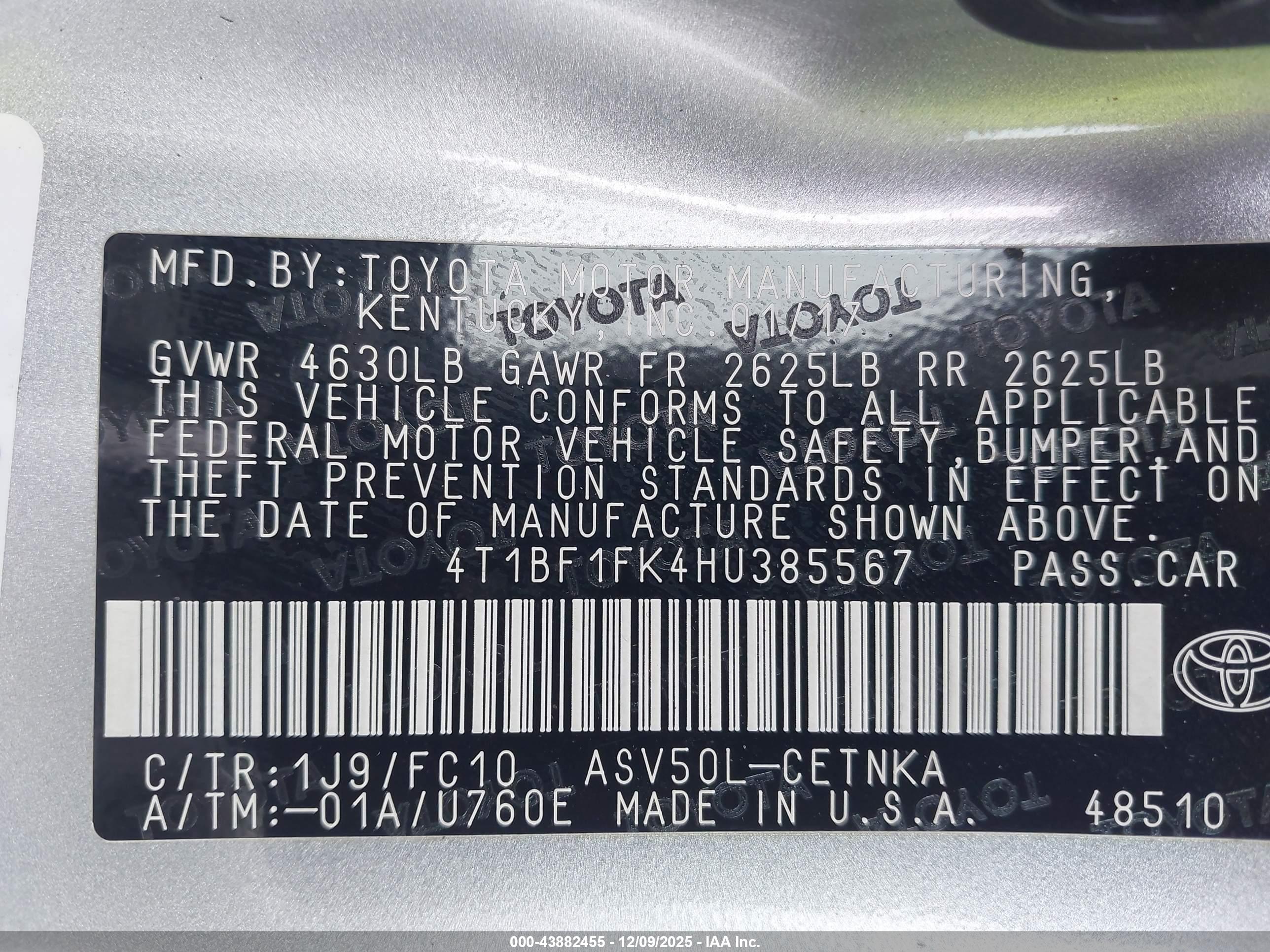 TOYOTA CAMRY image 9