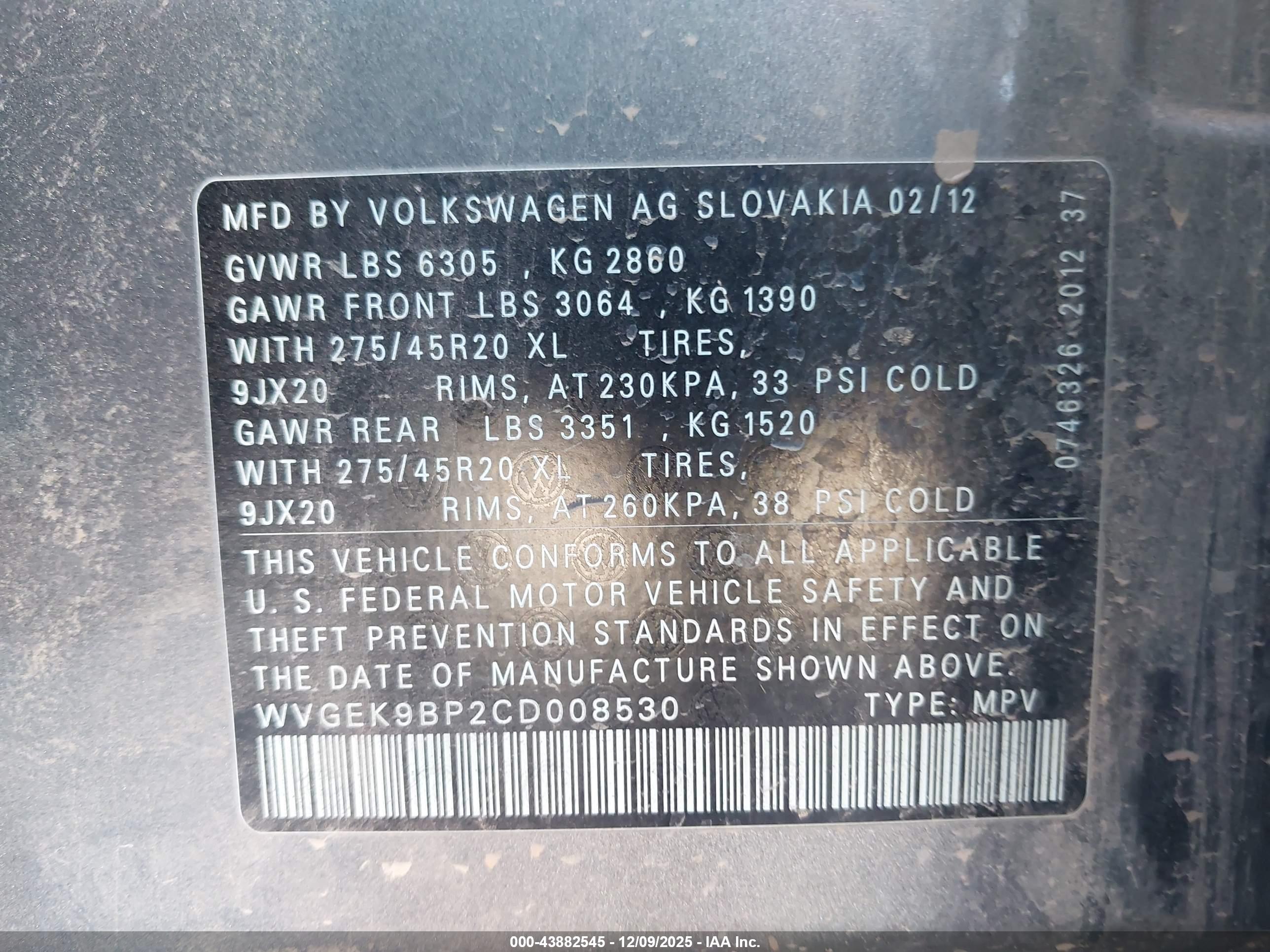 VOLKSWAGEN TOUAREG image 9